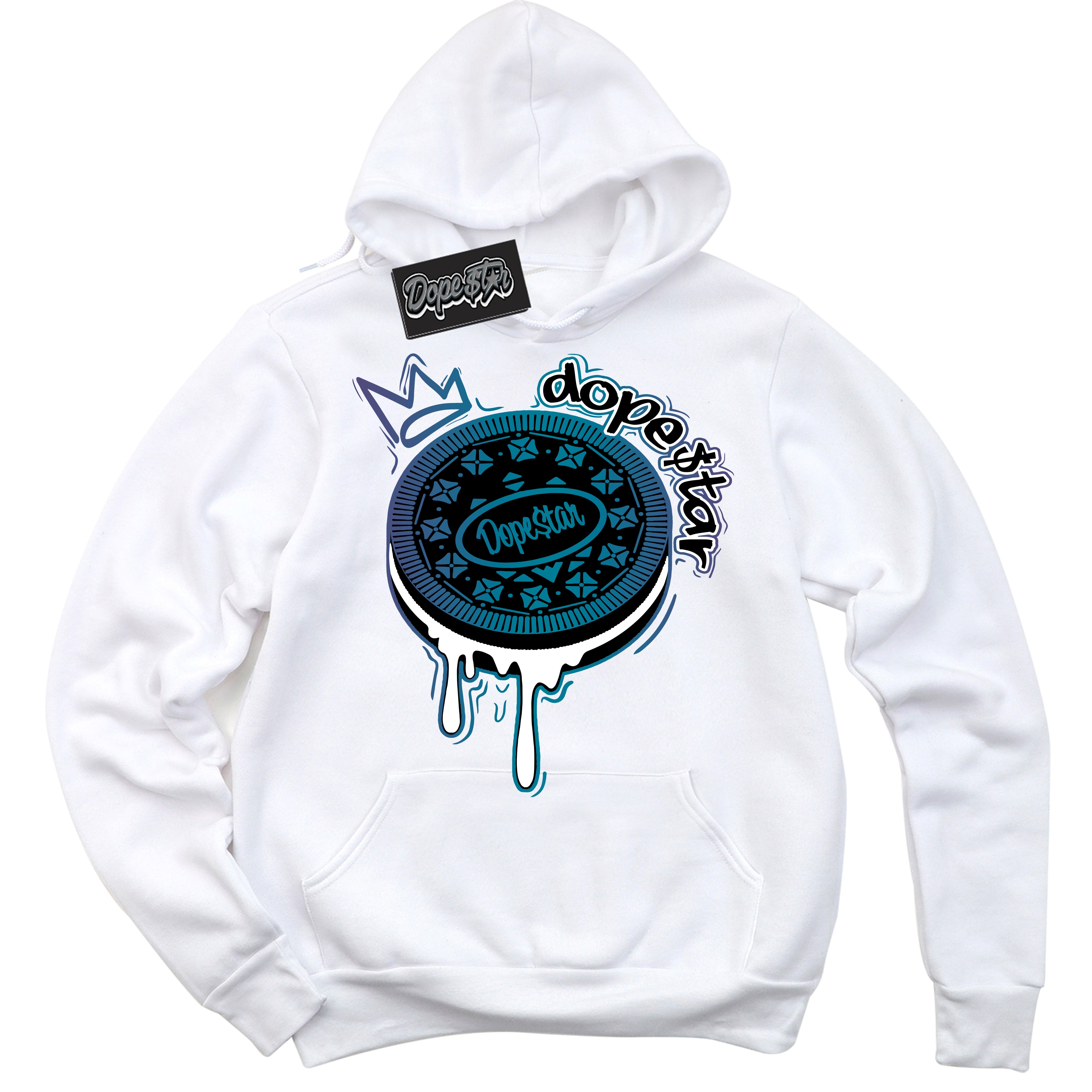 Cool White Hoodie with “ Oreo DS ”  design that Perfectly Matches Love Letter 14s Sneakers.