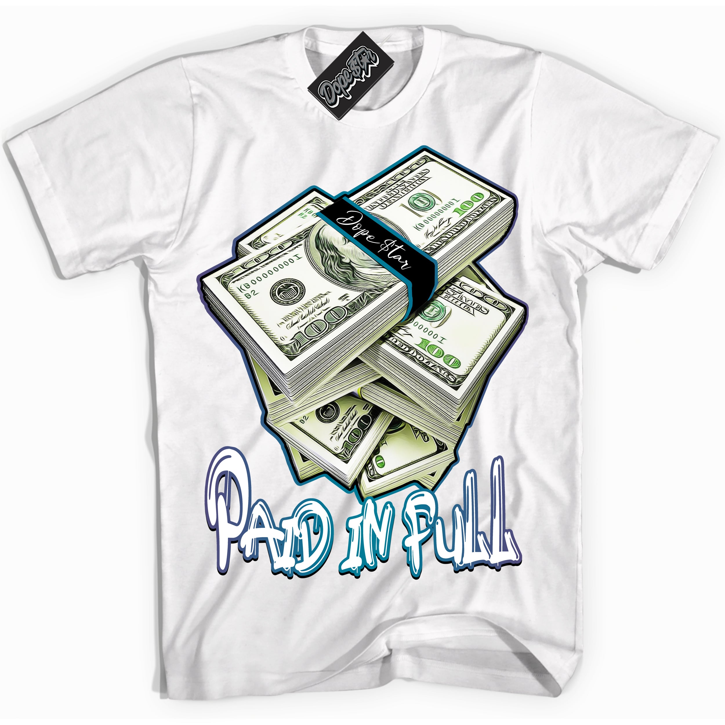 Cool White Shirt with “ Paid In Full” design that perfectly matches Love Letter 14s Sneakers.