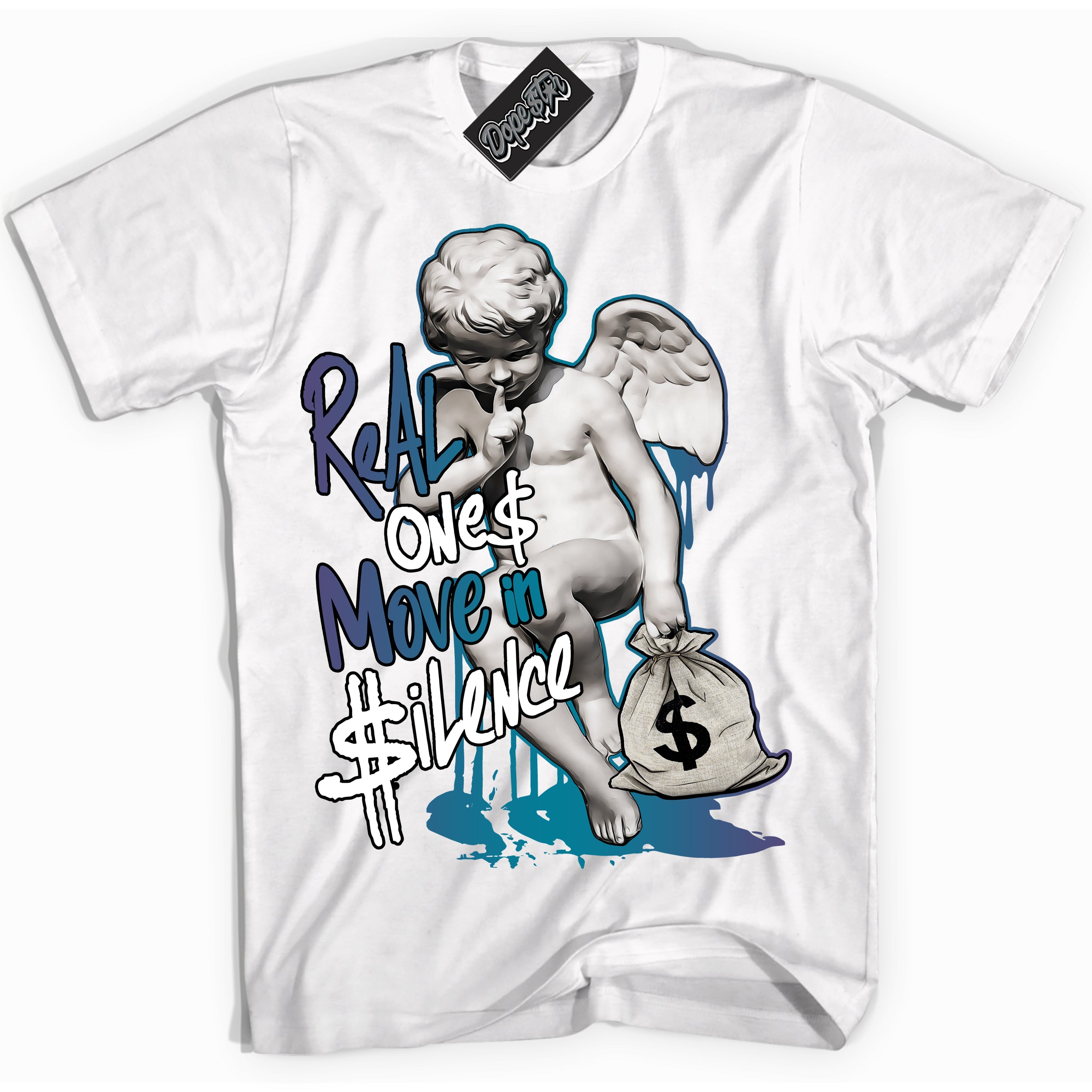 Cool White Shirt with “ Real One Cherub” design that perfectly matches Love Letter 14s Sneakers.