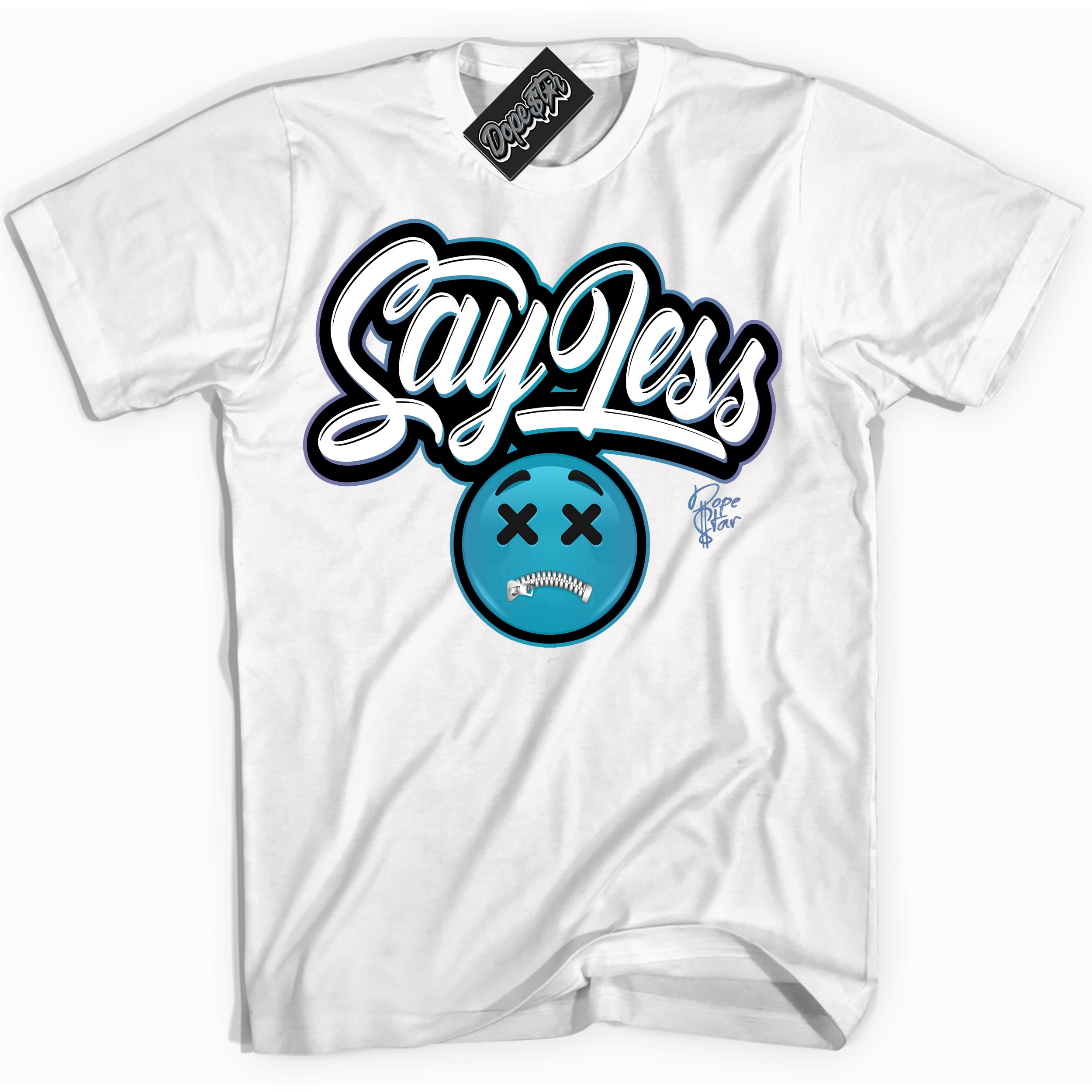 Cool White Shirt with “ Say Less” design that perfectly matches Love Letter 14s Sneakers.