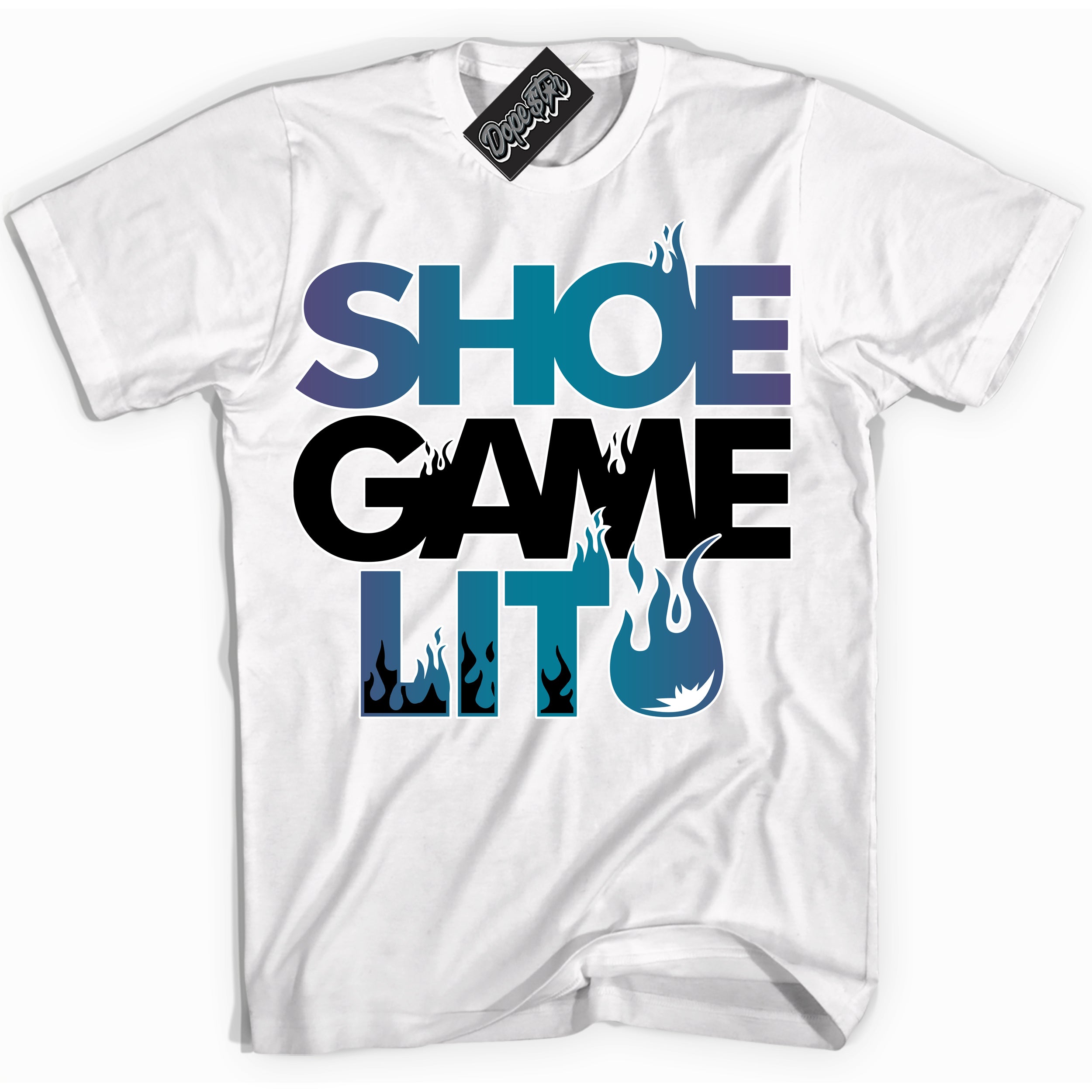 Cool White Shirt with “ Shoe Game Lit” design that perfectly matches Love Letter 14s Sneakers.