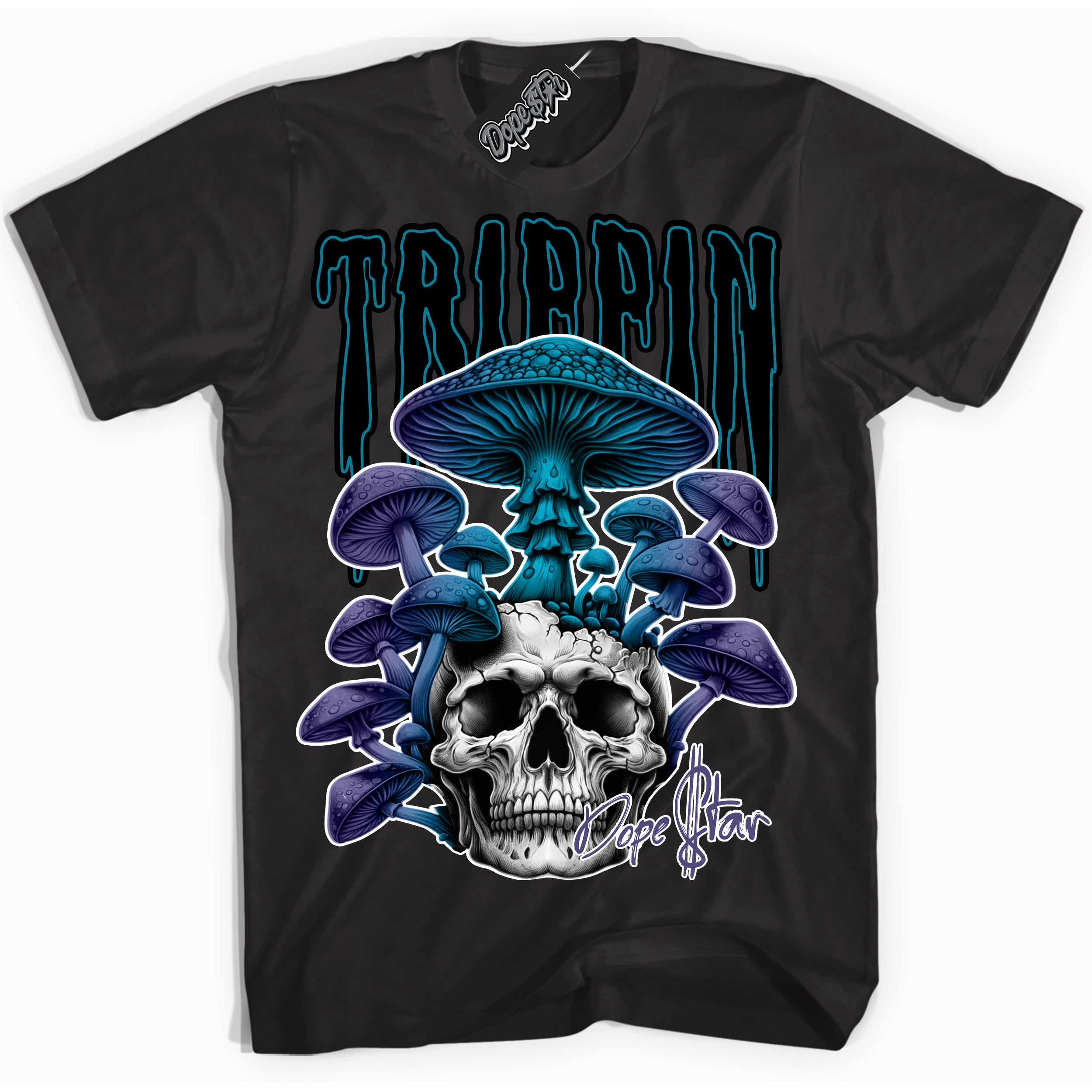 Cool Black Shirt with “Trippin” design that perfectly matches the Love Letter 14s Sneakers.