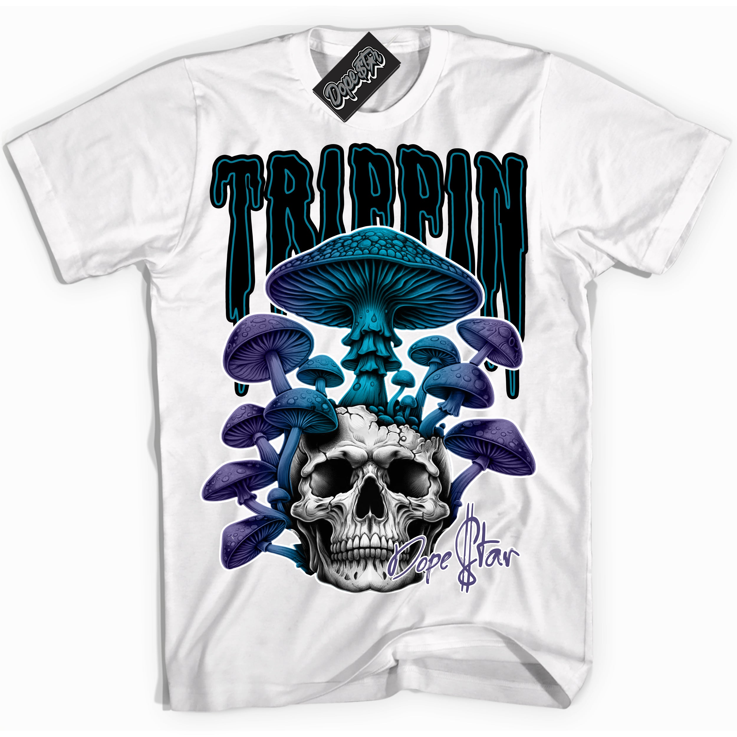 Cool White Shirt with “Trippin” design that perfectly matches the Love Letter 14s Sneakers.