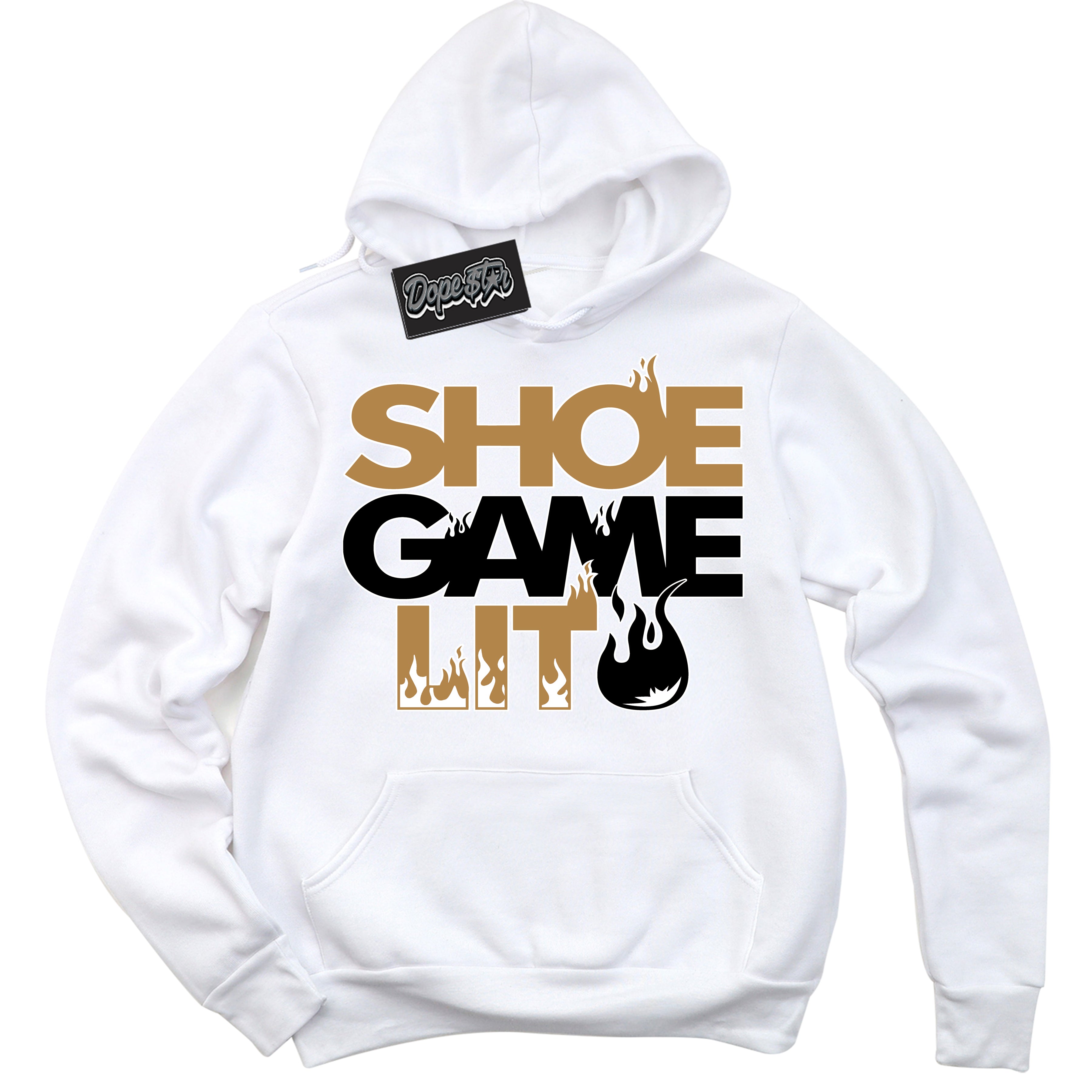 Cool White Hoodie with “ Shoe Game Lit '' design that Perfectly Matches  Elevate Rookie of the Year 1s Sneakers.