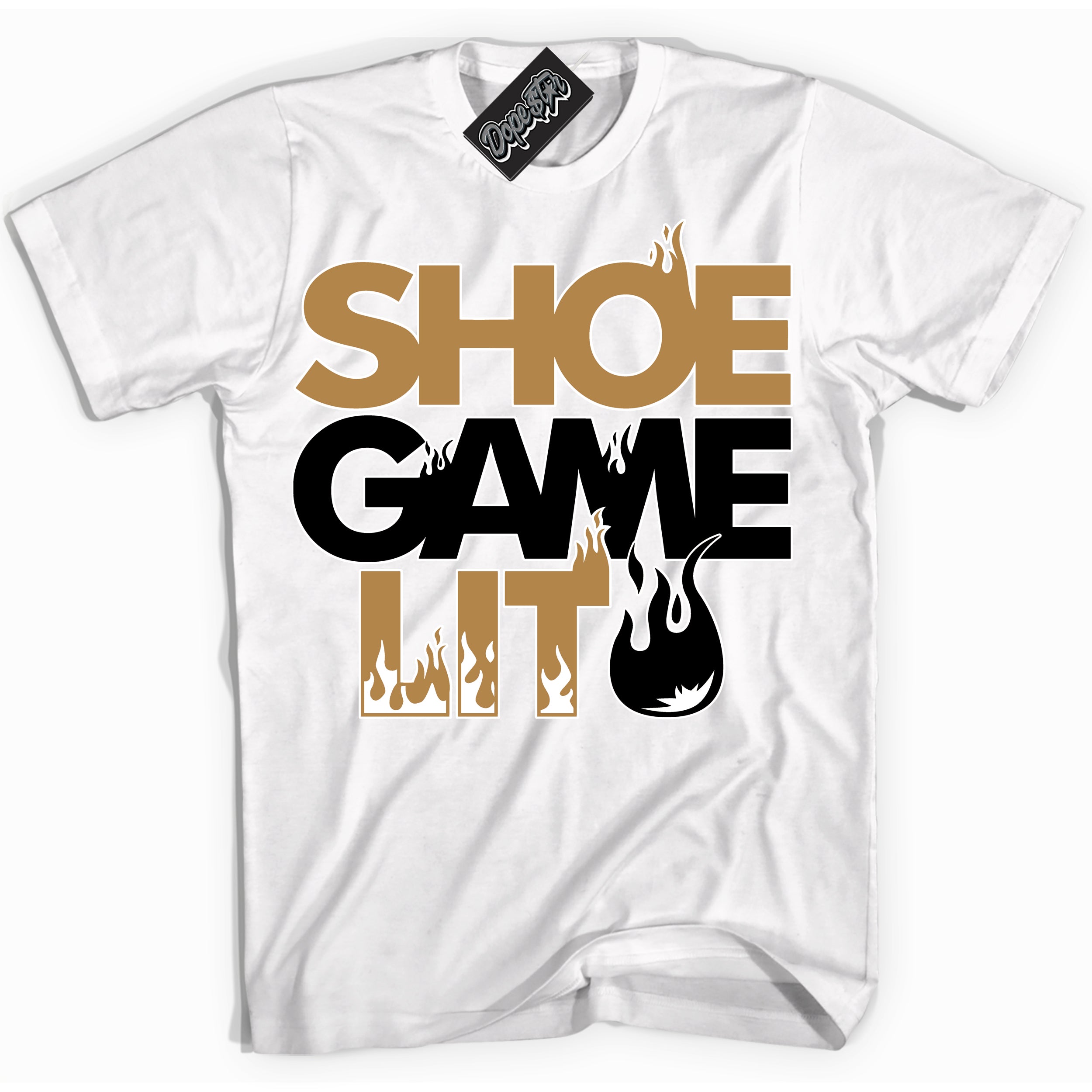 Cool White Shirt with “ Shoe Game Lit ” design that perfectly matches Elevate Rookie of the Year 1s Sneakers.