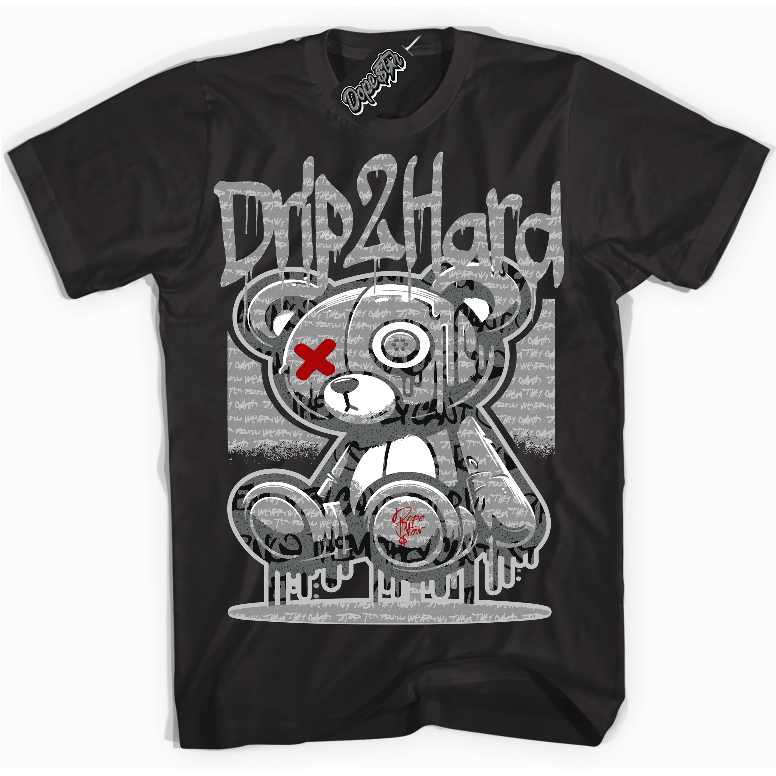 Cool Black graphic tee with “ Drip 2 Hard ” design, that perfectly matches Rebellionaire 1s