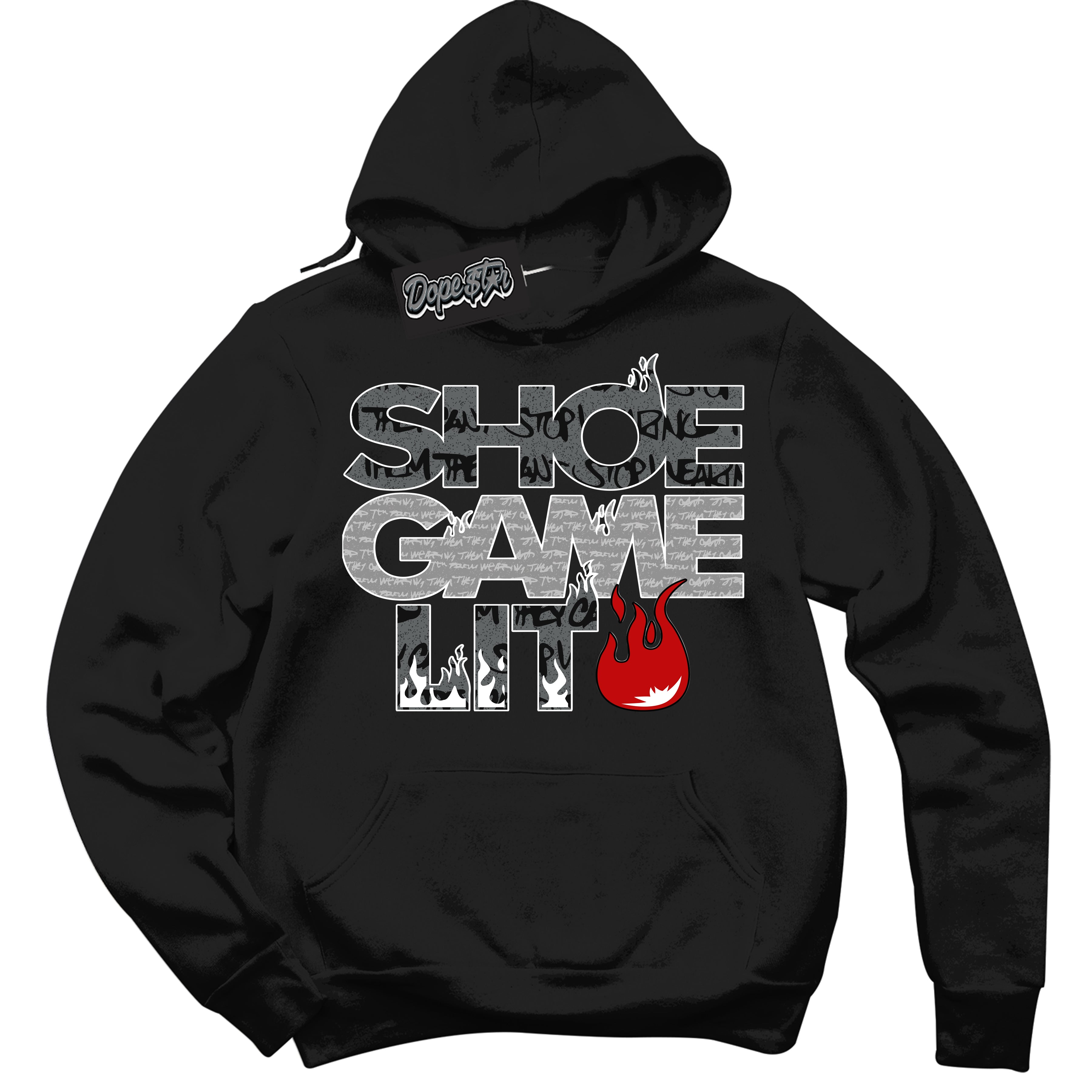 Cool Black Hoodie with “ Shoe Game Lit '' design that Perfectly Matches  Rebellionaire 1s Sneakers.