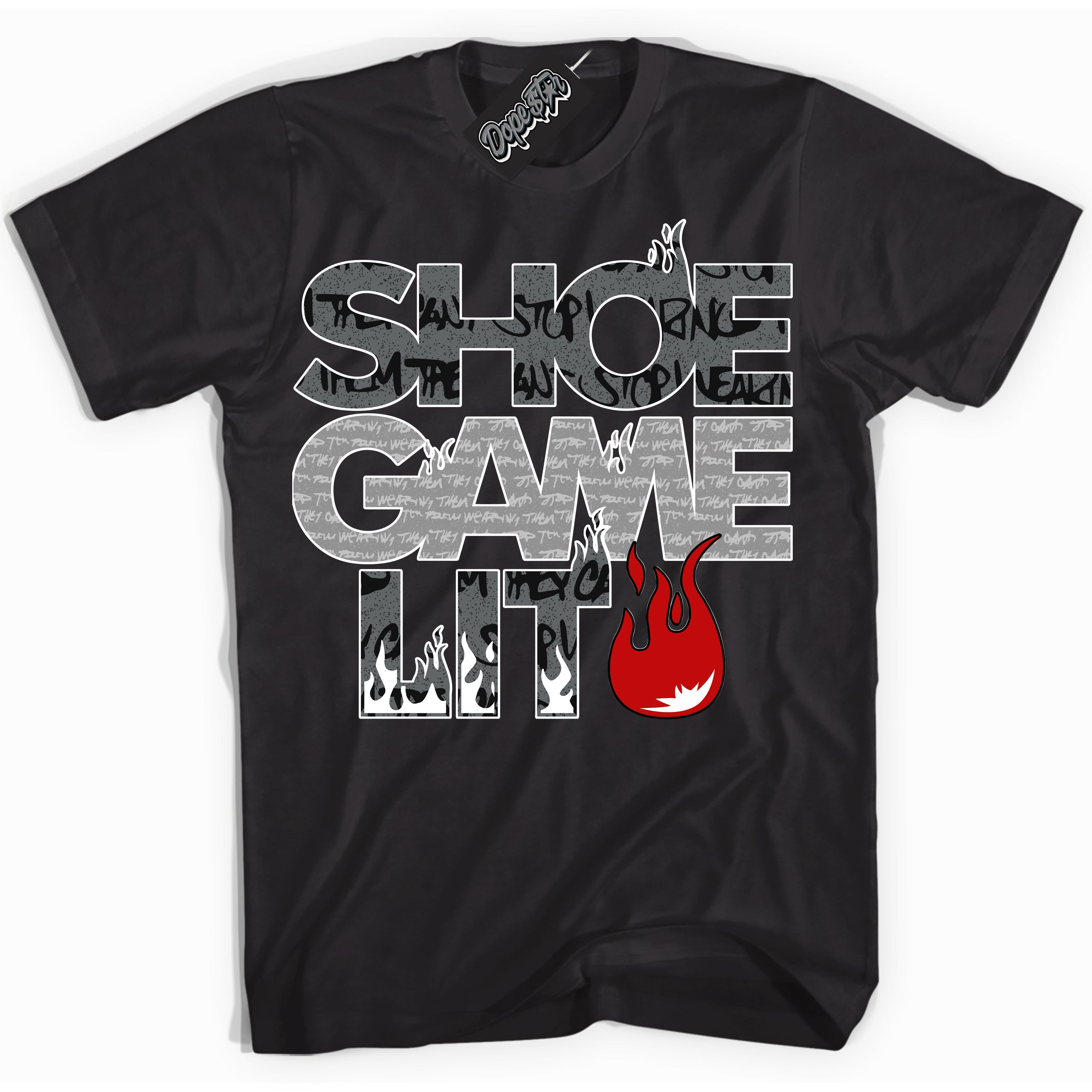 Cool Black Shirt with “ Shoe Game Lit ” design that perfectly matches Rebellionaire 1s Sneakers.