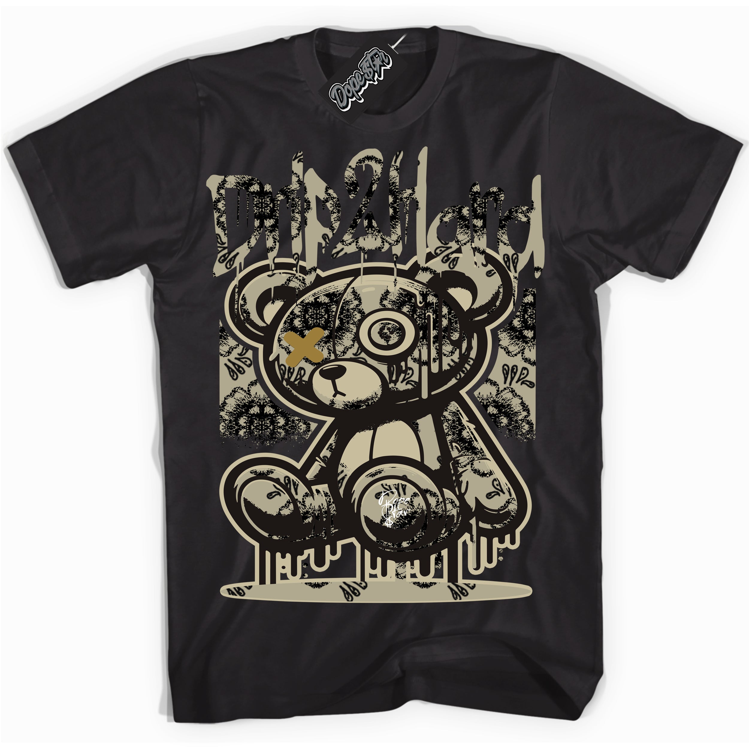 Cool Black graphic tee with “ Drip 2 Hard ” design, that perfectly matches Día de Muertos 1s 