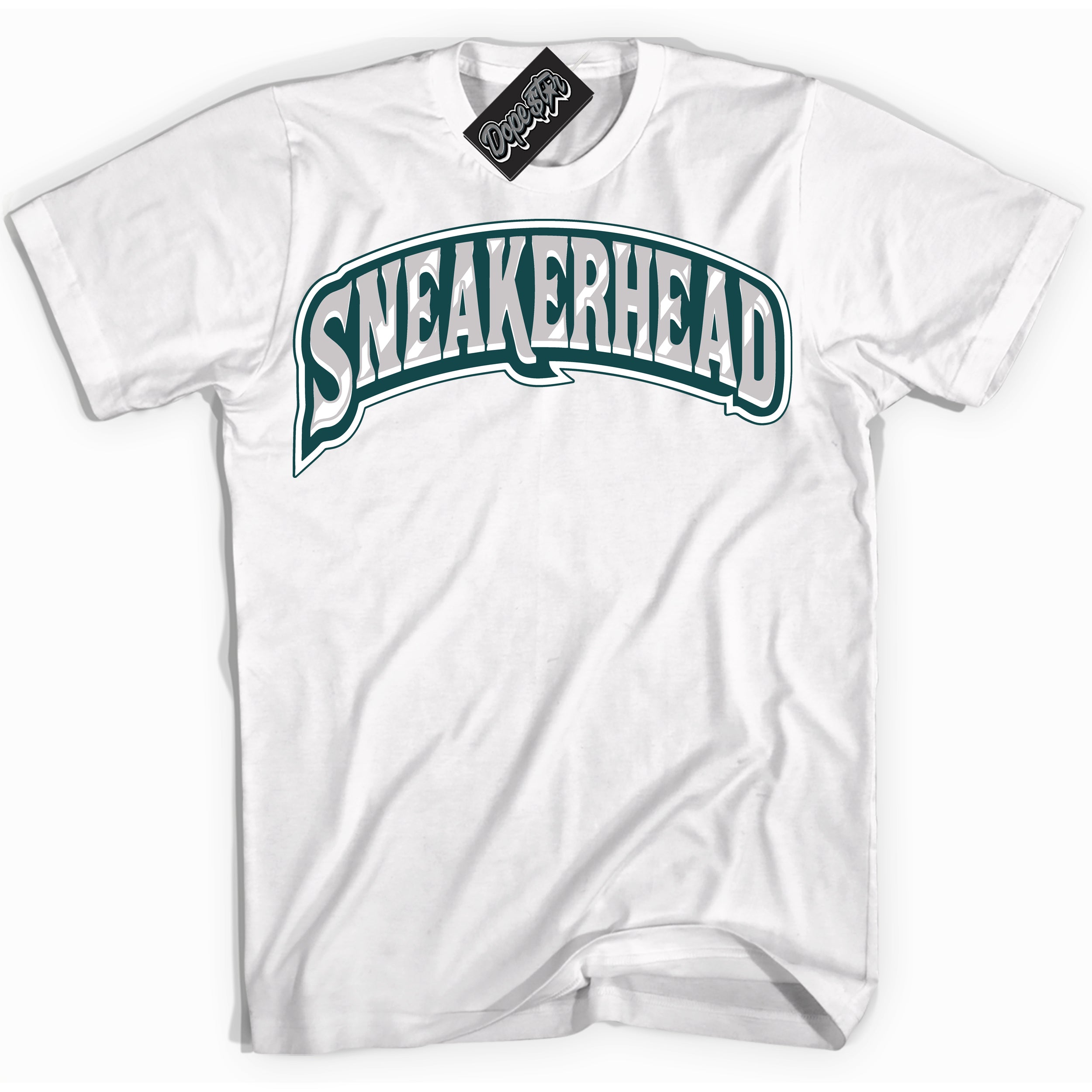 Cool White Shirt with “Sneakerhead” design that perfectly matches the Oxidized Green 1s Jordans.