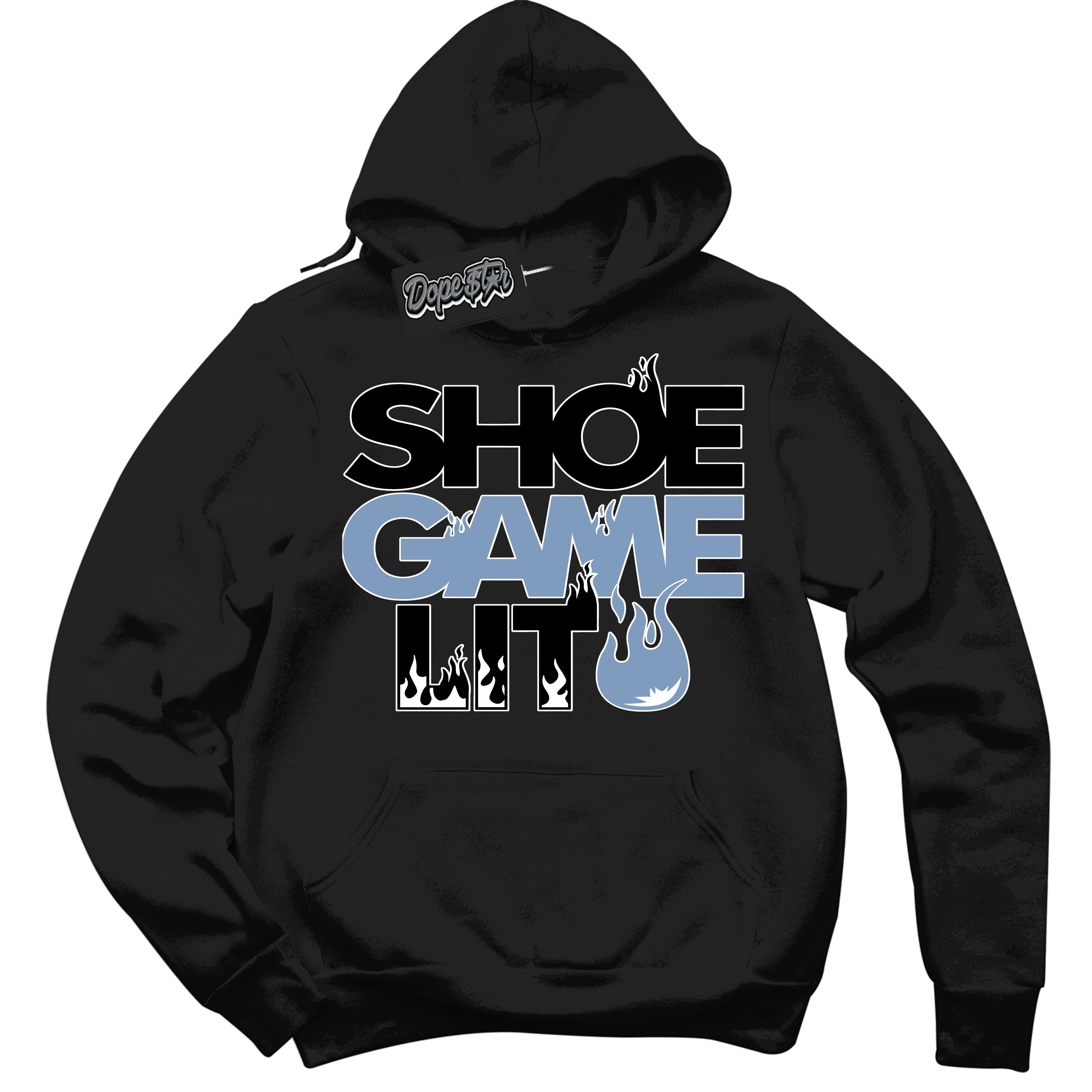 Cool Black Hoodie with “ Shoe Game Lit '' design that Perfectly Matches  Concord 1s Sneakers.