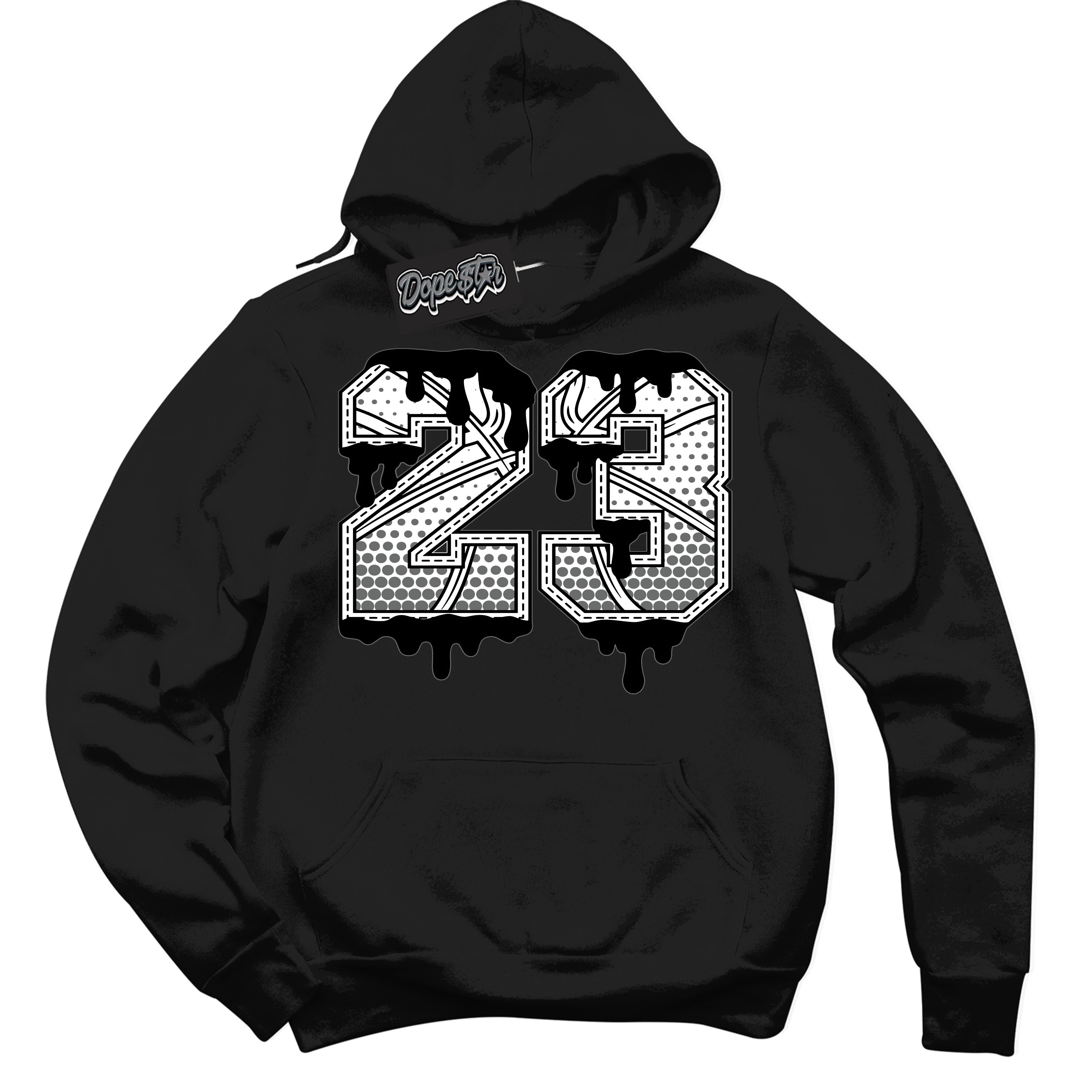 AJ1 Low Iron Grey '23 Ball' Hoodie- Black Streetwear Mockup | Sneakerhead Hoodie Matching Iron Grey AJ1 Lows | Limited Edition Jordan 1 Iron Grey hoodie for Men & Women | Drip with Your Iron Grey 1s Kicks | Sneaker head Fashion Must-Have.