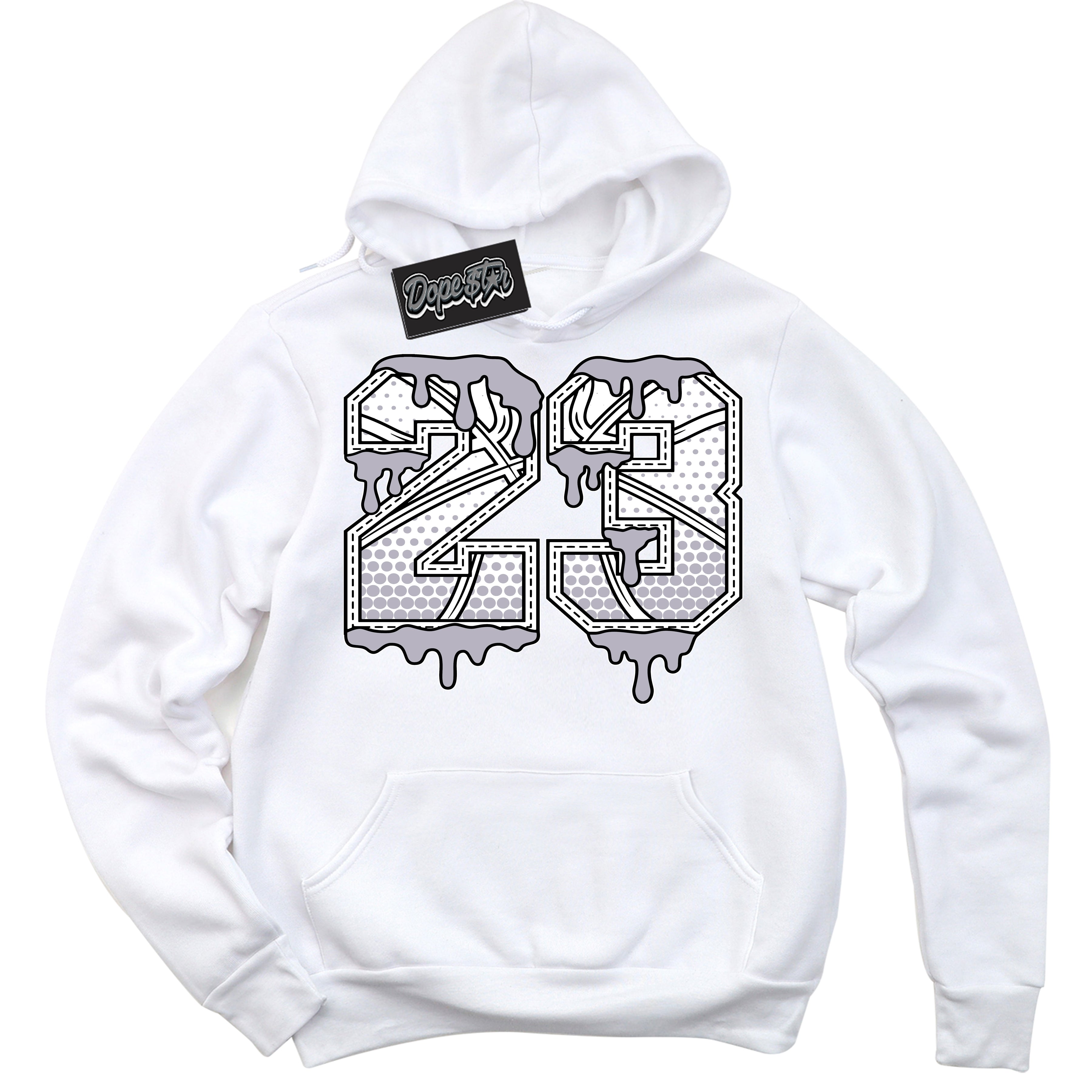 Cool White Hoodie with “ 23 Ball ”  design that Perfectly Matches OG Barons 1s Jordans.
