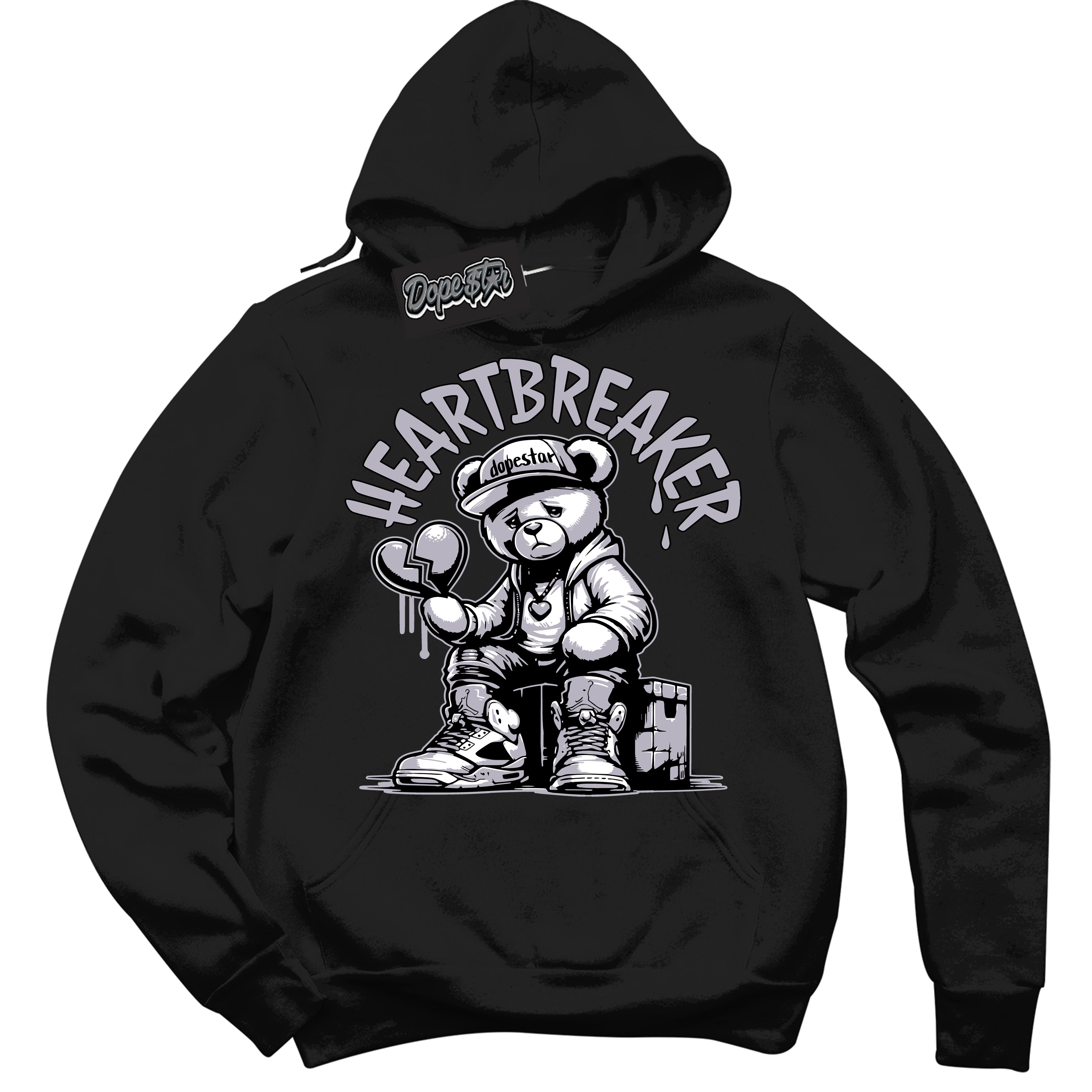 Cool Black Hoodie with “ Heartbreaker Bear ”  design that Perfectly Matches OG Barons 1s Jordans.
