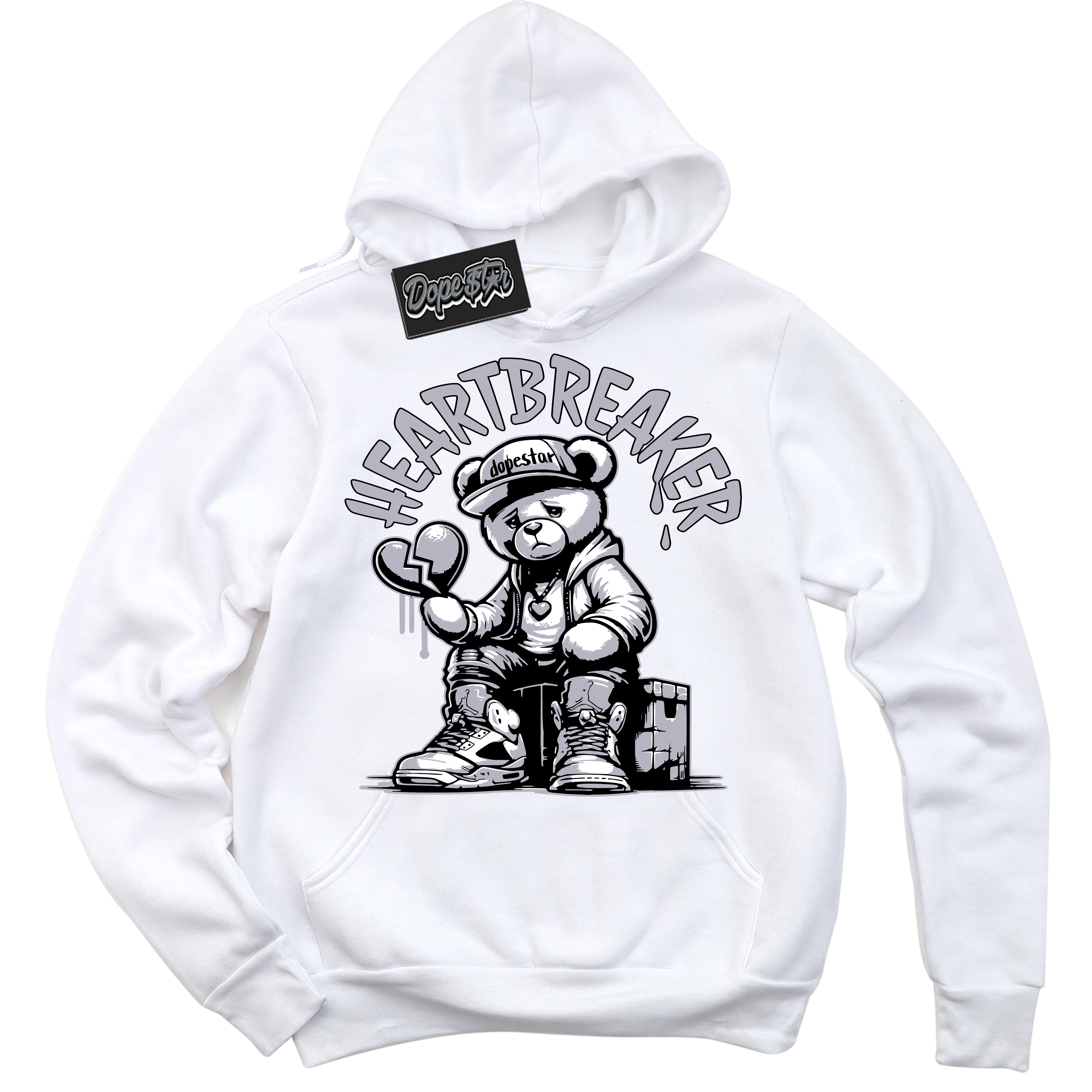 Cool White Hoodie with “ Heartbreaker Bear ”  design that Perfectly Matches OG Barons 1s Jordans.
