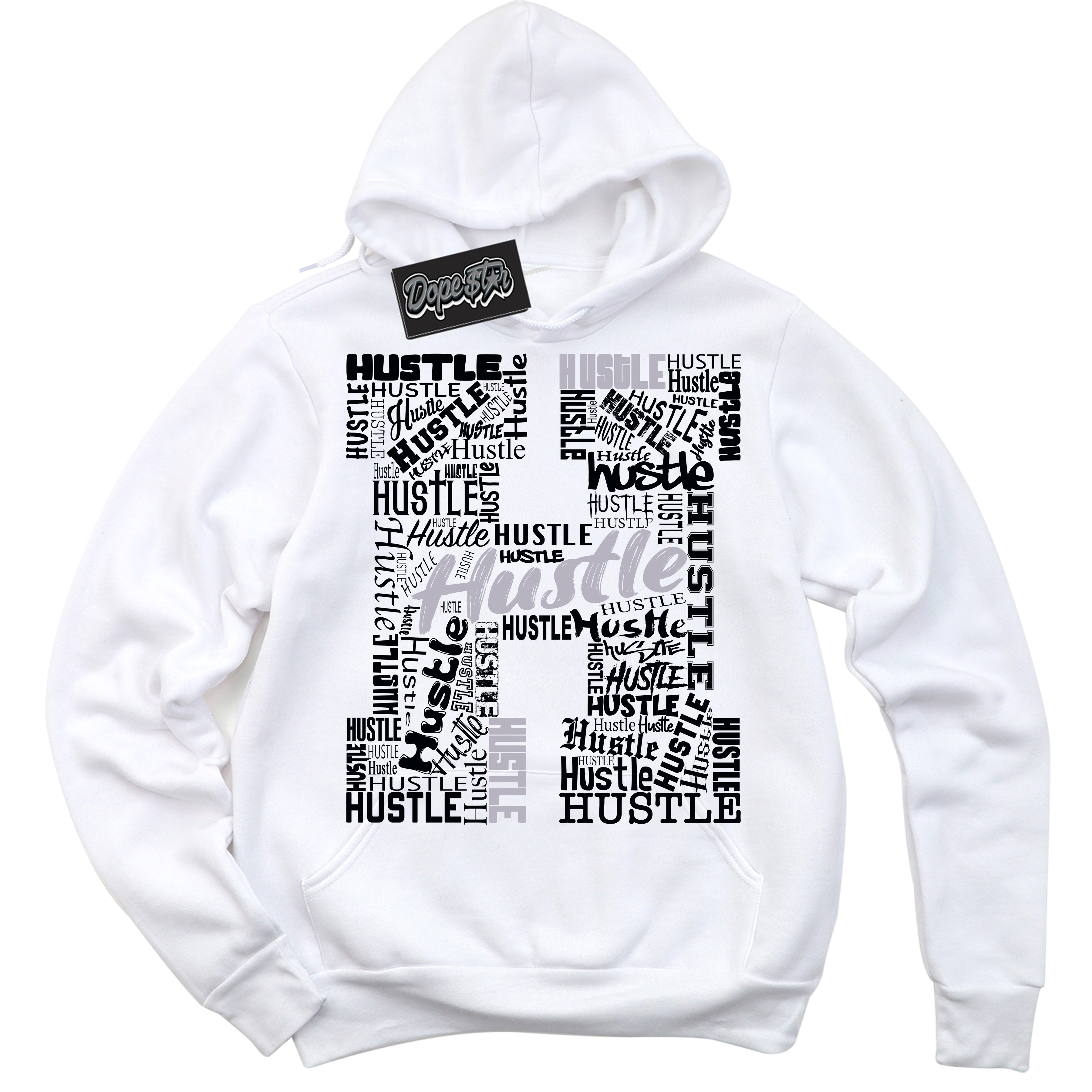 Cool White Hoodie with “ Hustle H ”  design that Perfectly Matches OG Barons 1s Jordans.
