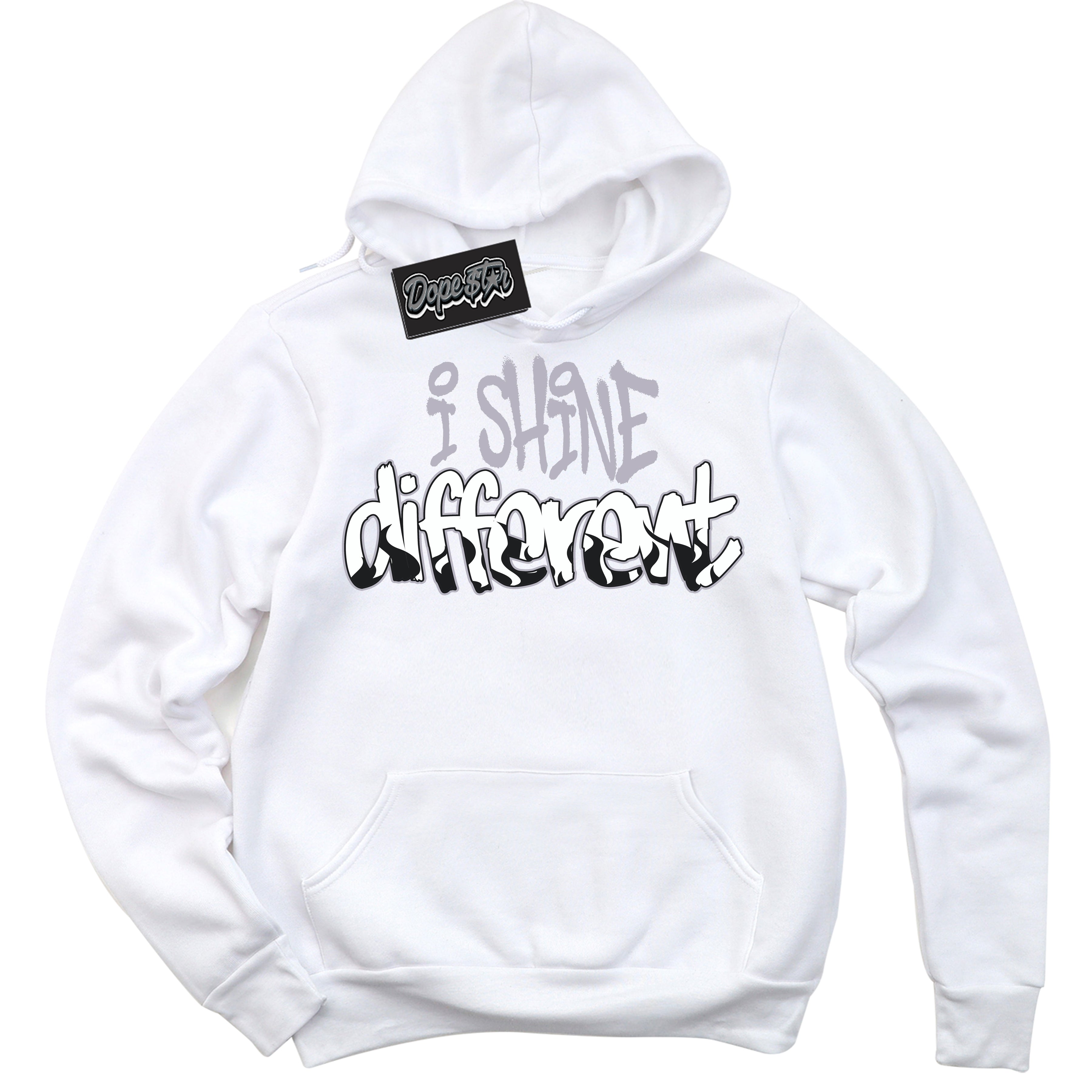 Cool White Hoodie with “ I Shine Different ”  design that Perfectly Matches OG Barons 1s Jordans.
