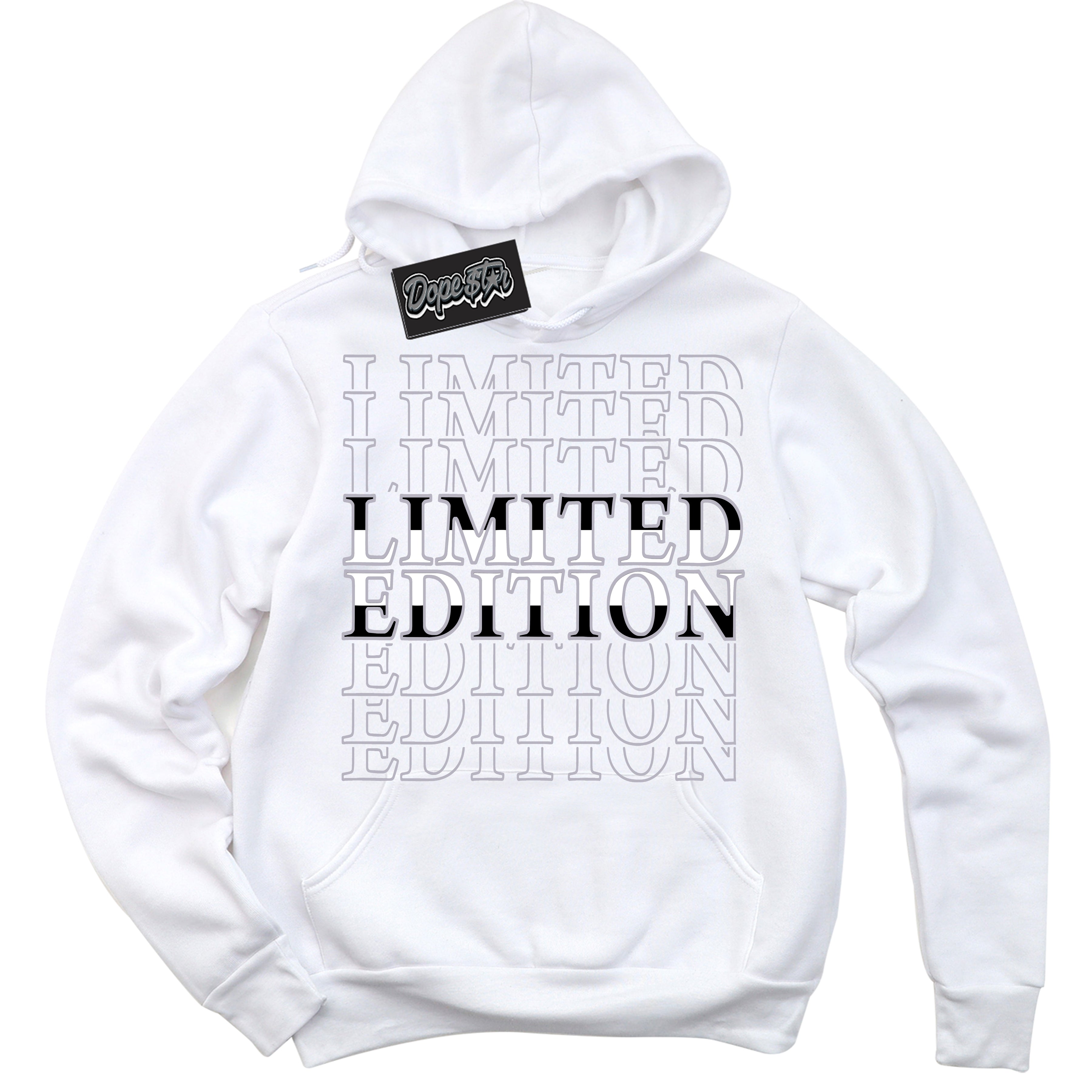 Cool White Hoodie with “ Limited Edition ”  design that Perfectly Matches OG Barons 1s Jordans.
