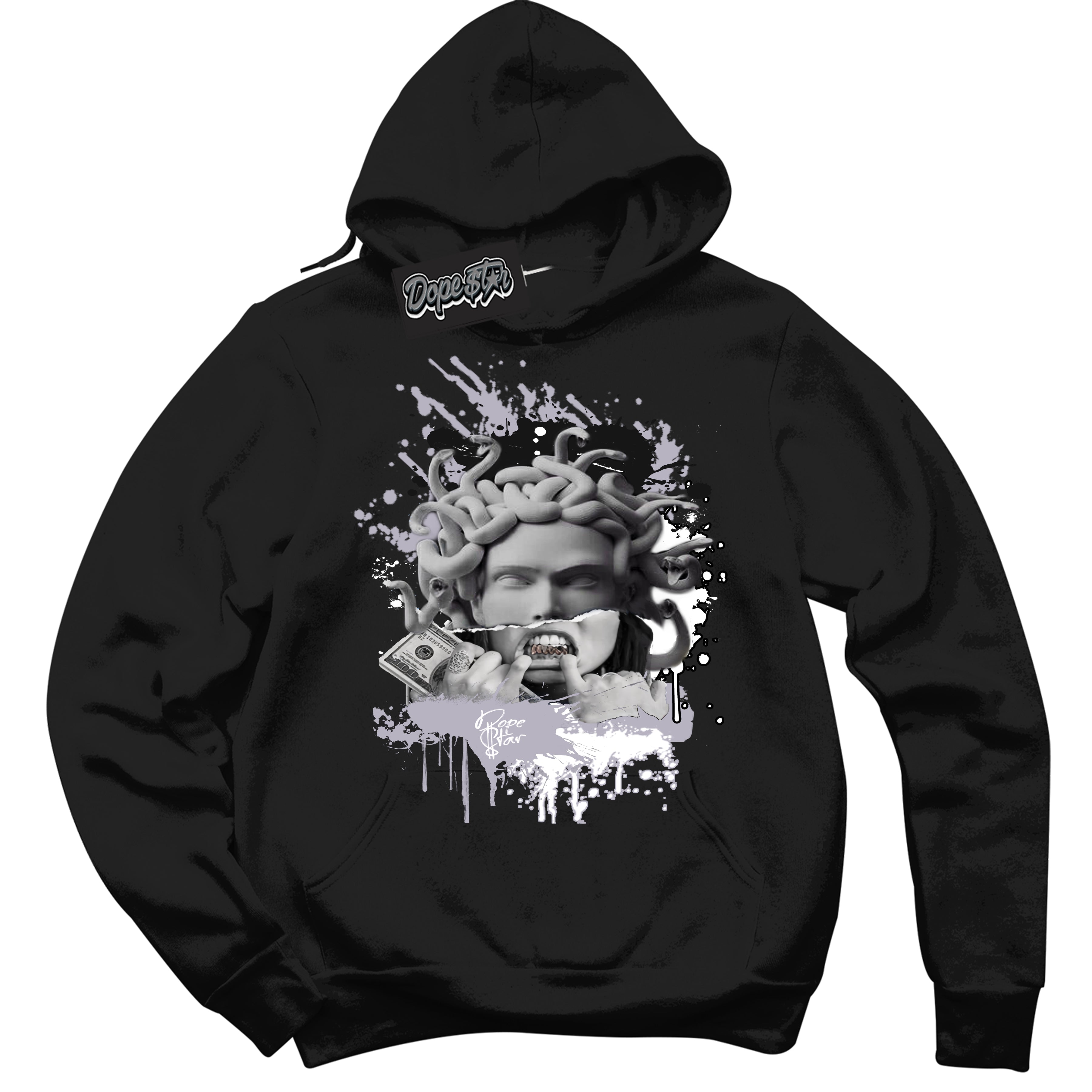 Cool Black Hoodie with “ Medusa ”  design that Perfectly Matches OG Barons 1s Jordans.
