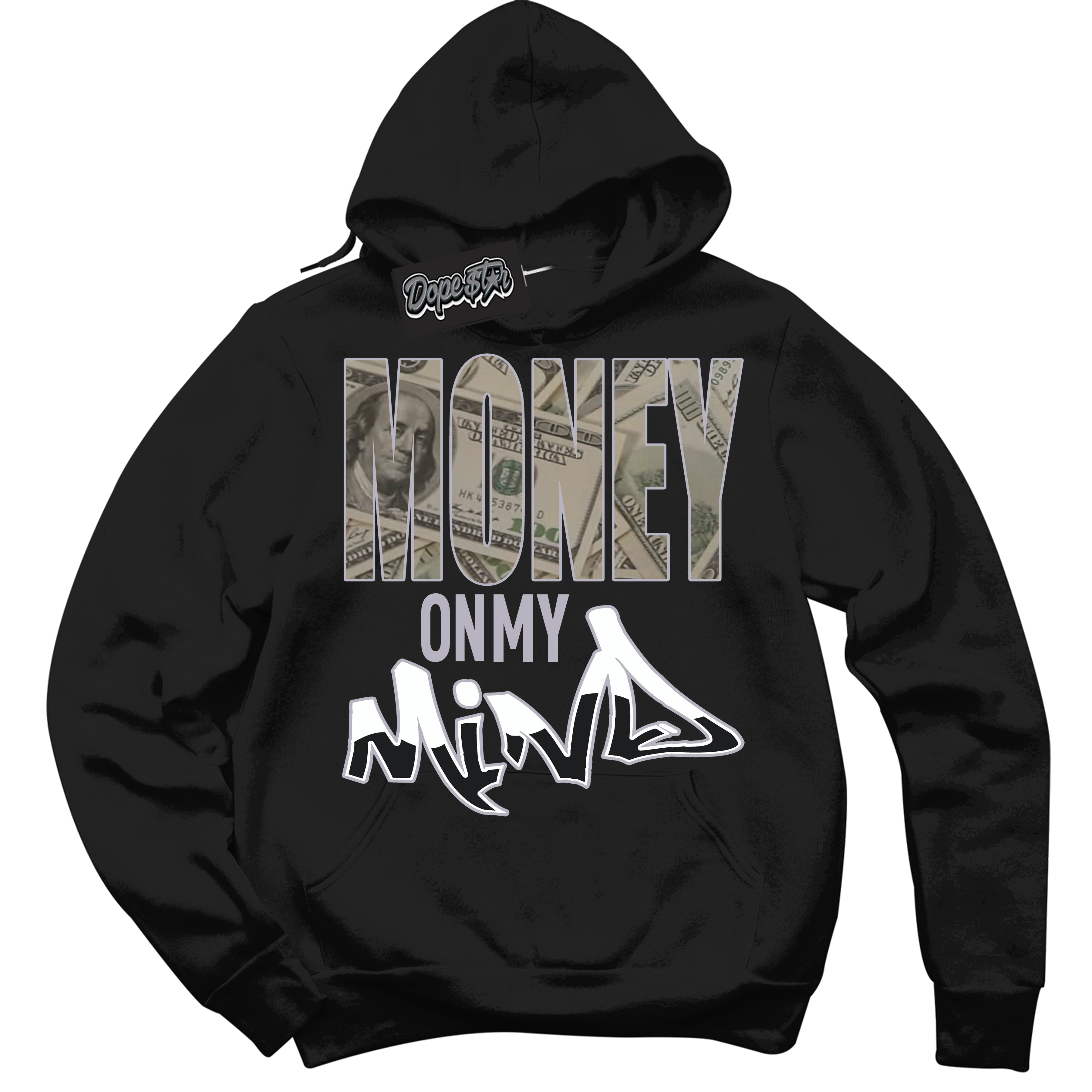 Cool Black Hoodie with “ Money On My Mind ”  design that Perfectly Matches OG Barons 1s Jordans.
