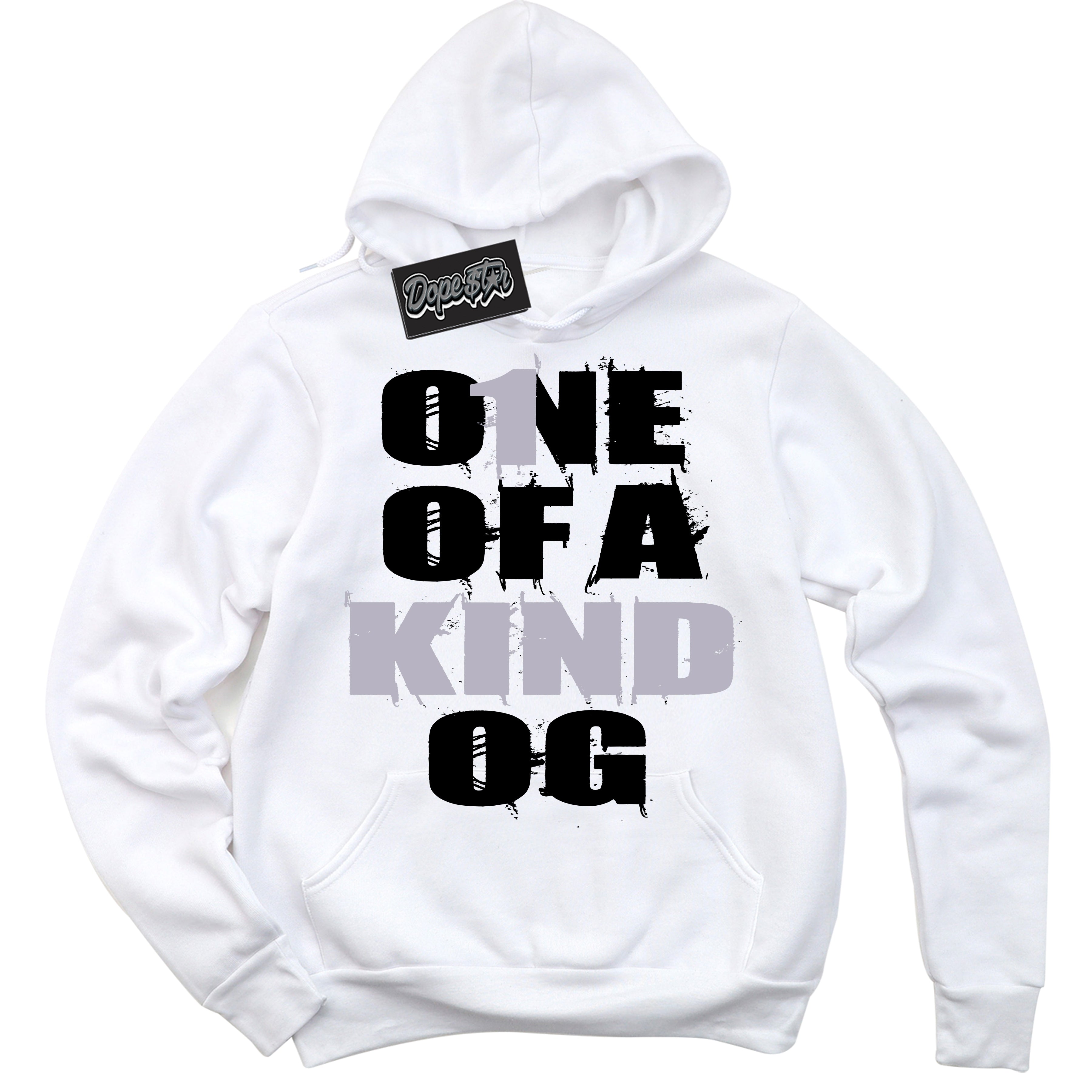 Cool White Hoodie with “ One Of A Kind ”  design that Perfectly Matches OG Barons 1s Jordans.
