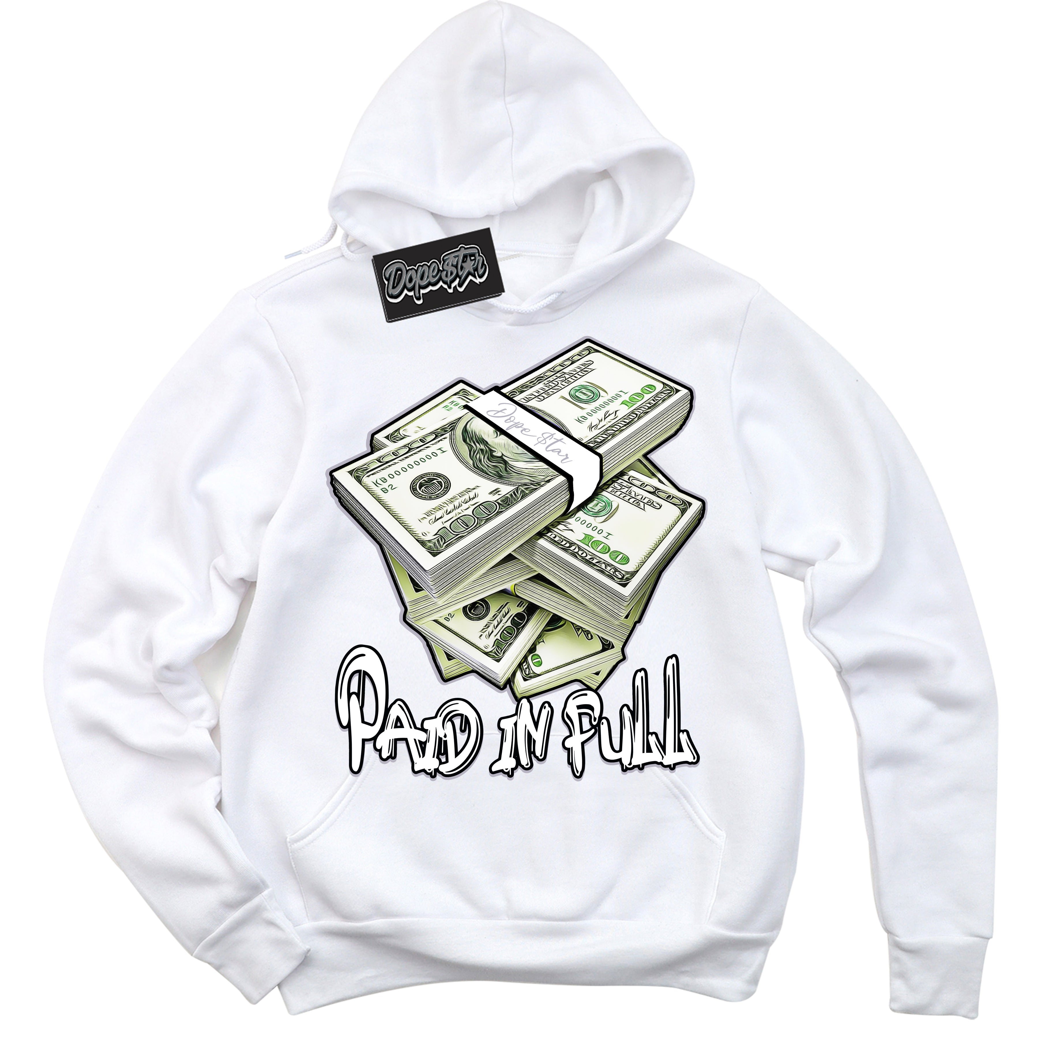 Cool White Hoodie with “ Paid In Full ”  design that Perfectly Matches OG Barons 1s Jordans.
