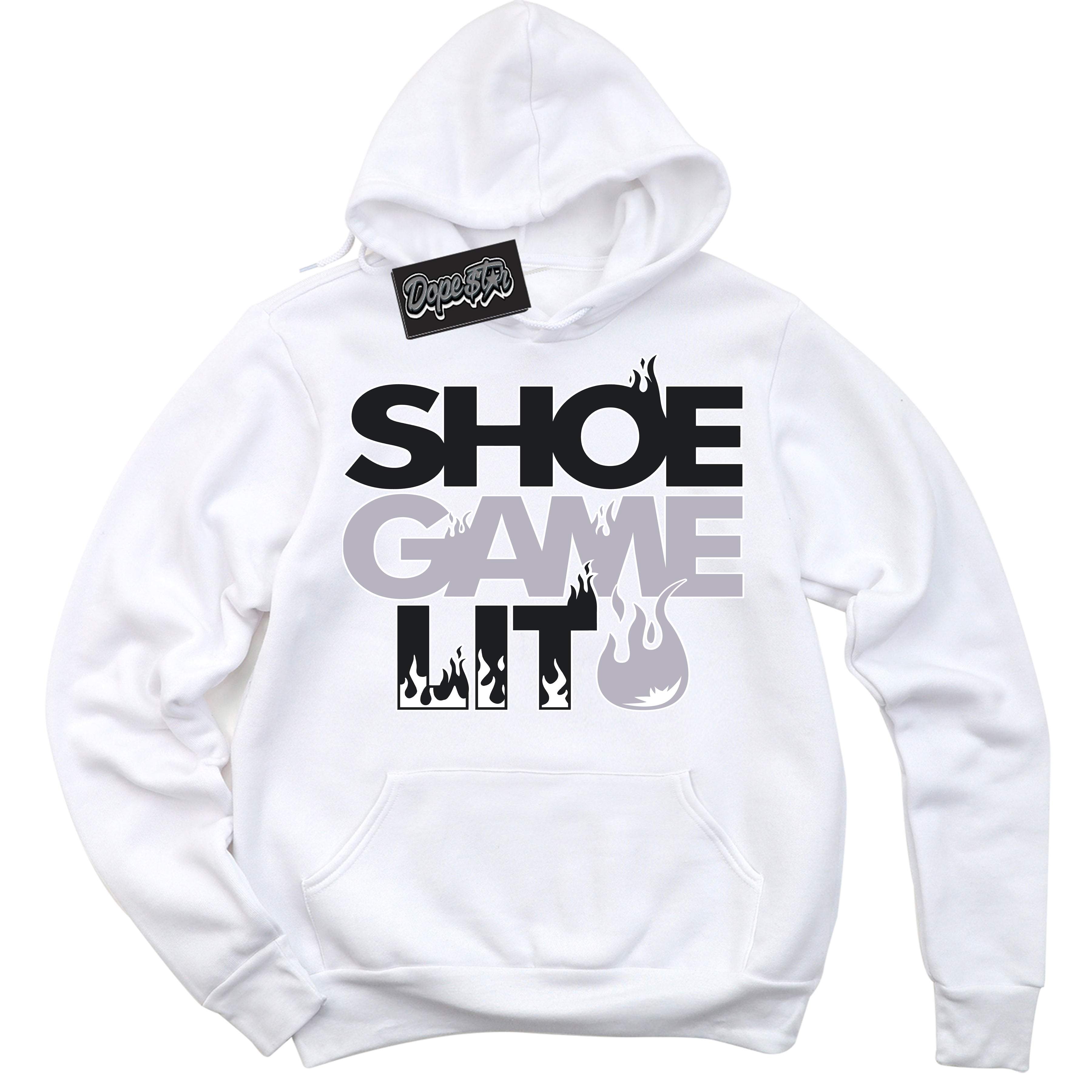 Cool White Hoodie with “ Shoe Game Lit ”  design that Perfectly Matches OG Barons 1s Jordans.
