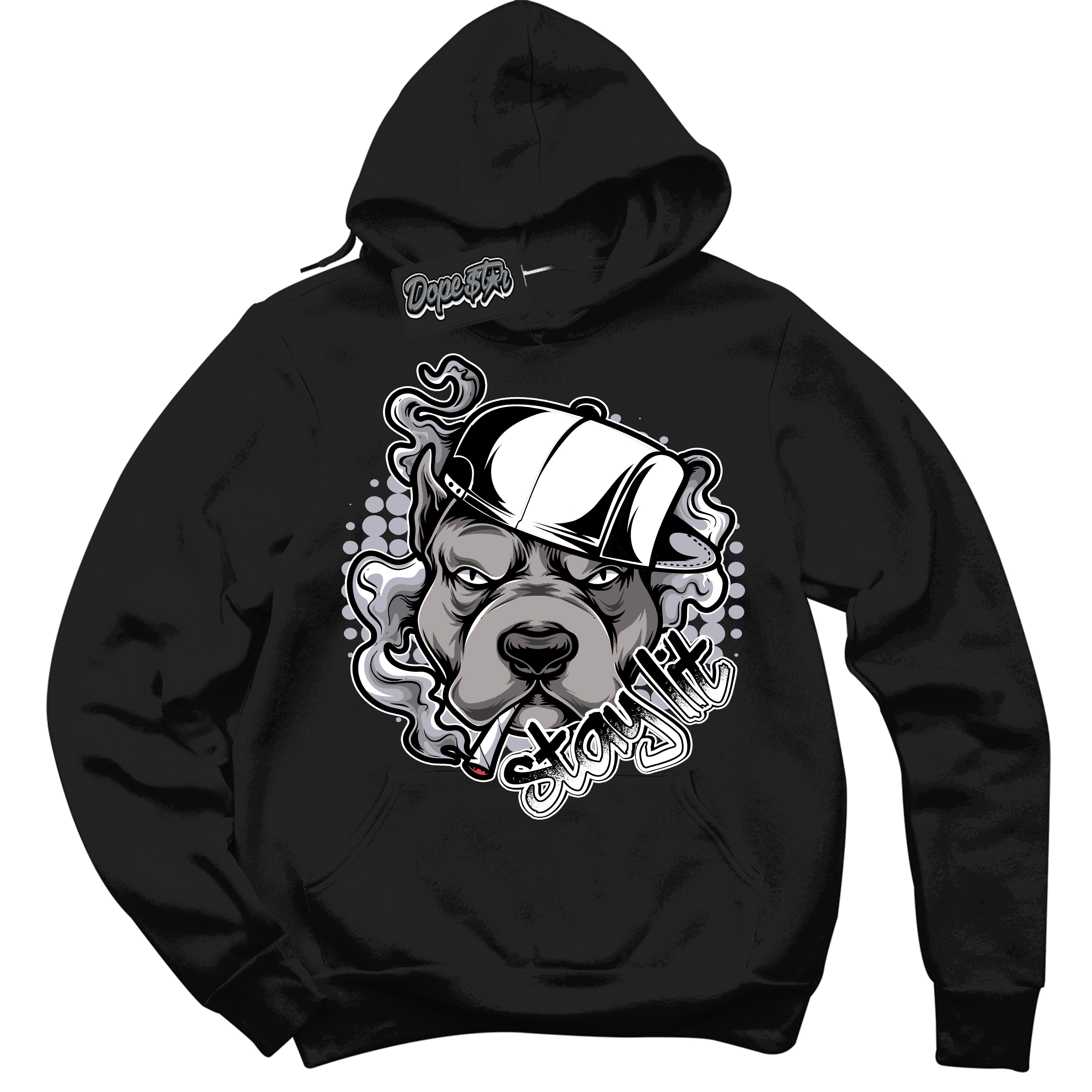 Cool Black Hoodie with “ Stay Lit ”  design that Perfectly Matches OG Barons 1s Jordans.
