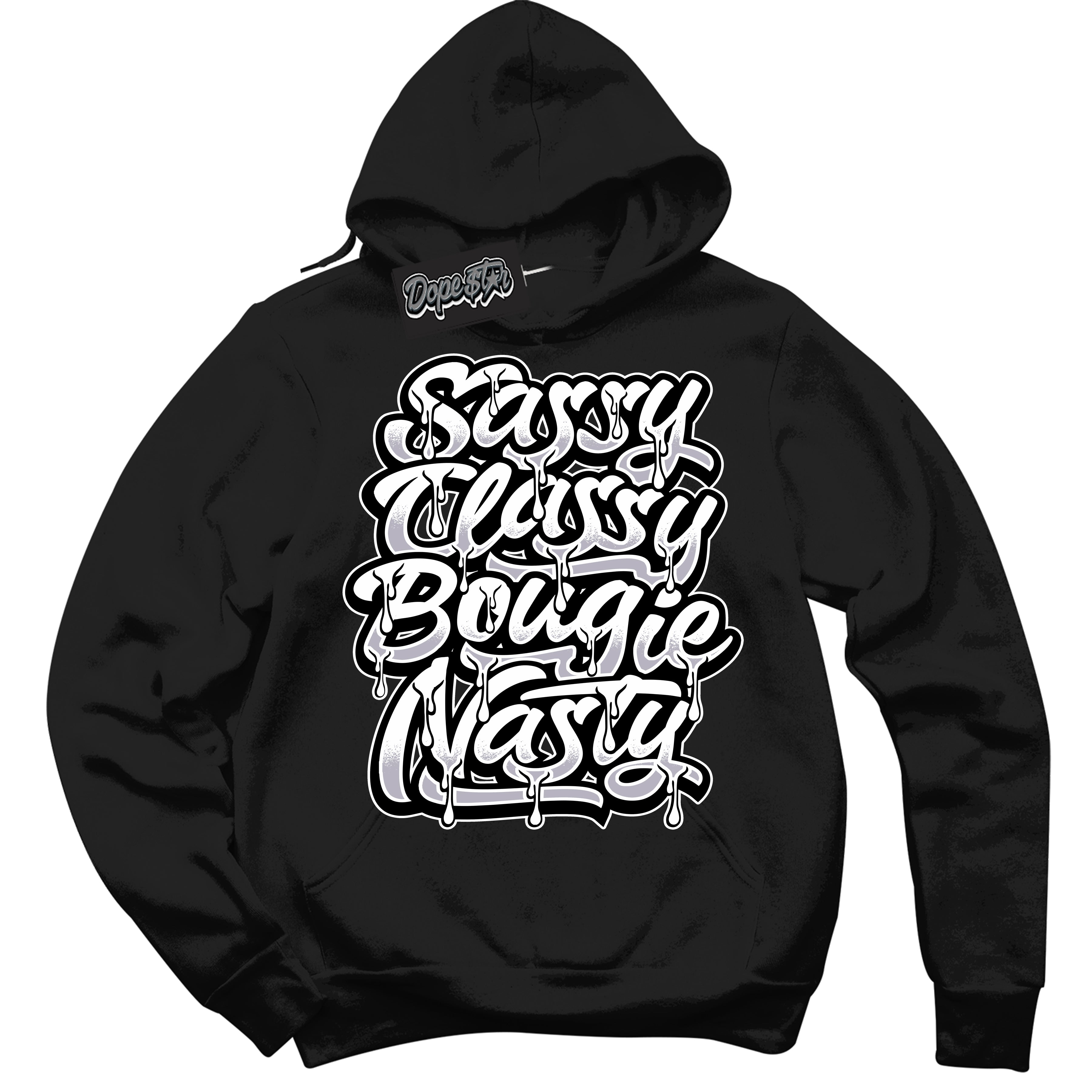 Cool Black Hoodie with “ Sassy Classy ”  design that Perfectly Matches OG Barons 1s Jordans.
