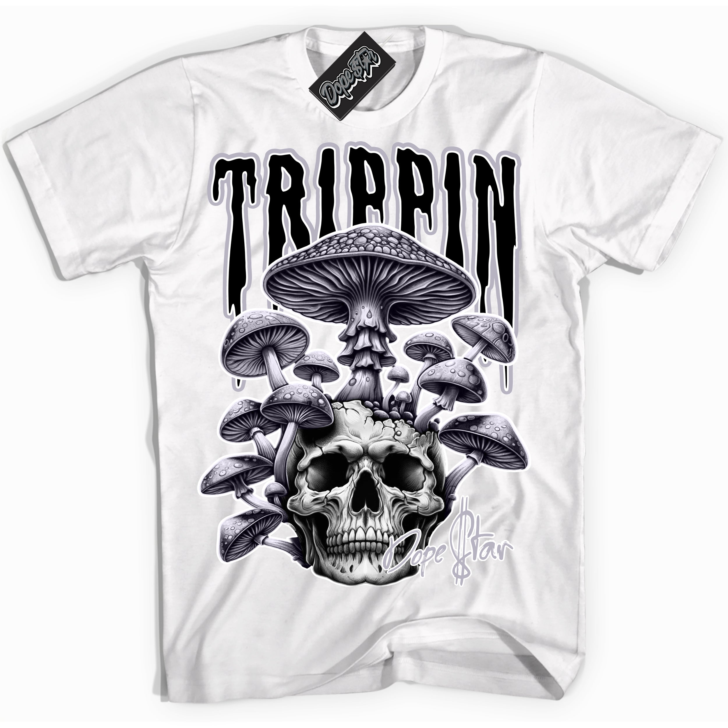 Cool White Shirt with “ Trippin ” design that perfectly matches OG Barons 1s Jordans.
c