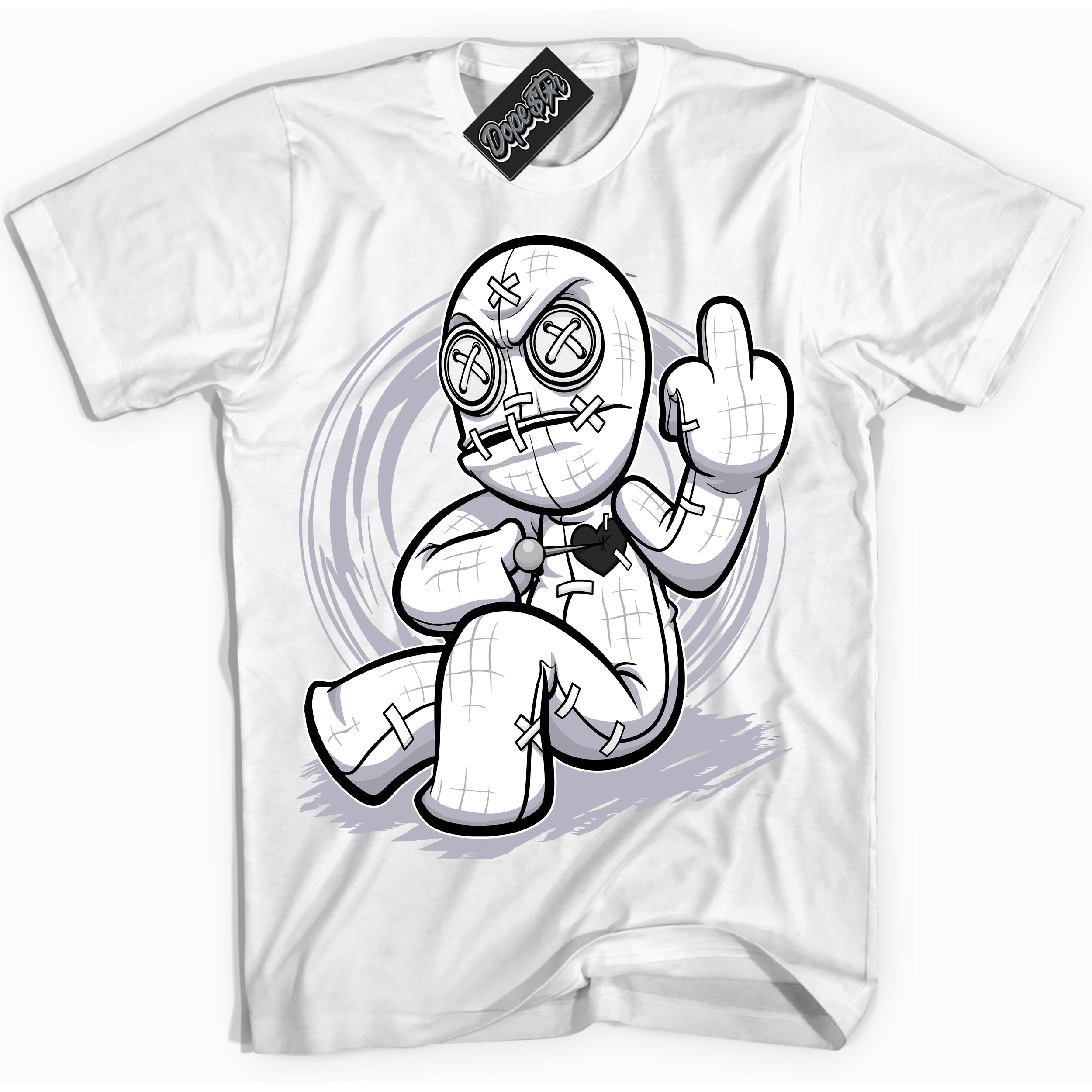 Cool White Shirt with “ Voodoo Doll ” design that perfectly matches OG Barons 1s Jordans.