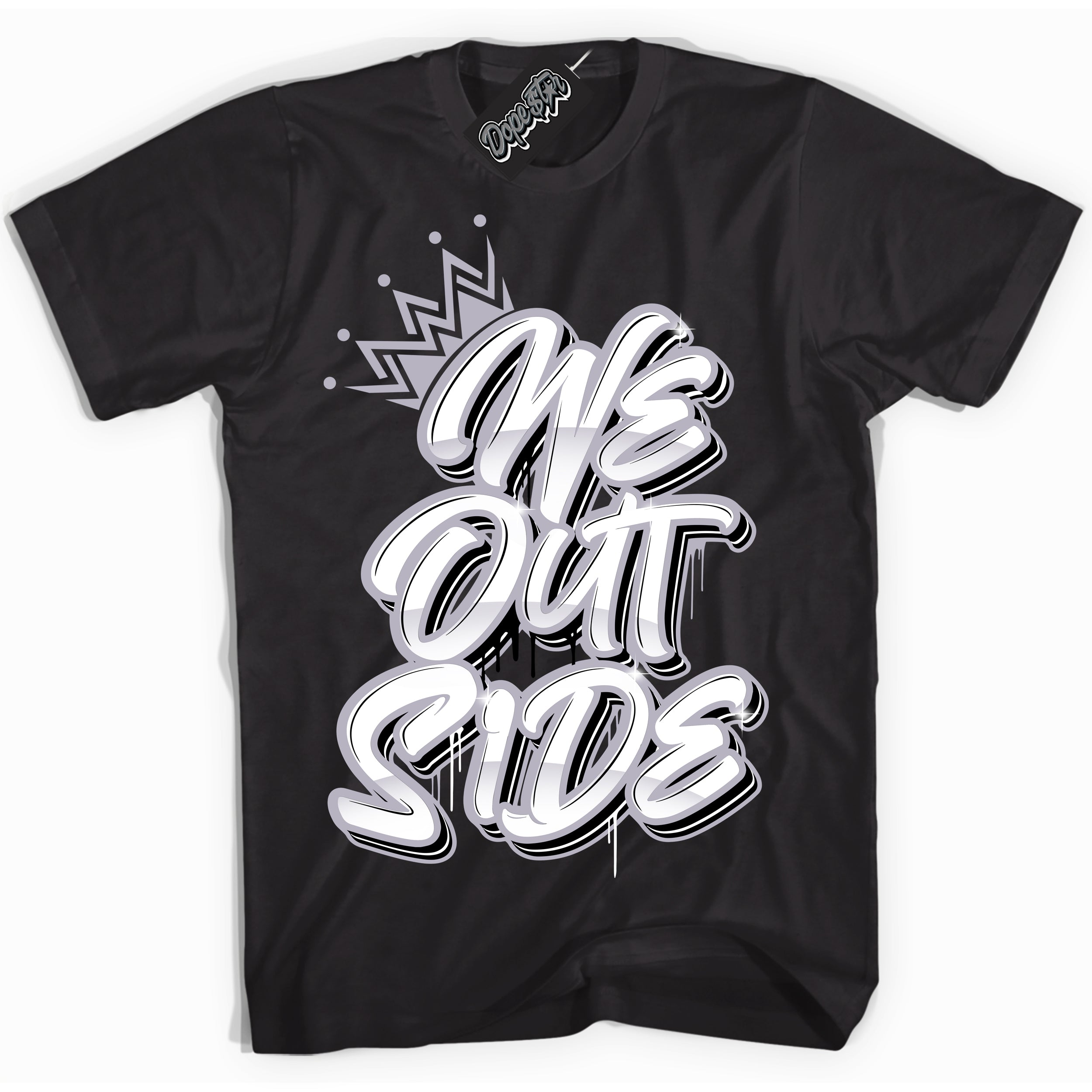 Cool Black Shirt with “ We Outside ” design that perfectly matches OG Barons 1s Jordans.
