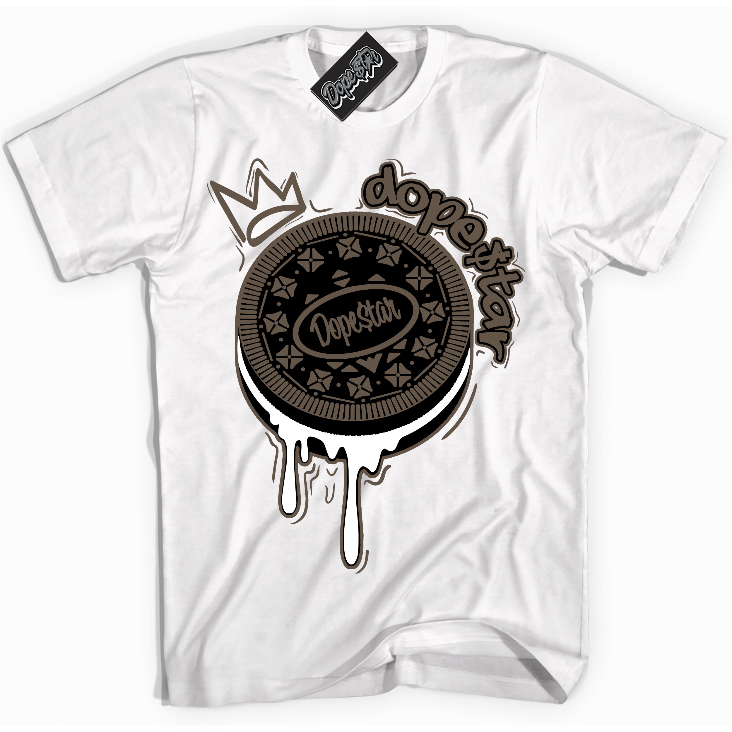 Cool White Shirt with “Oreo DS” design that perfectly matches the Mocha Palomino 1s Jordans.