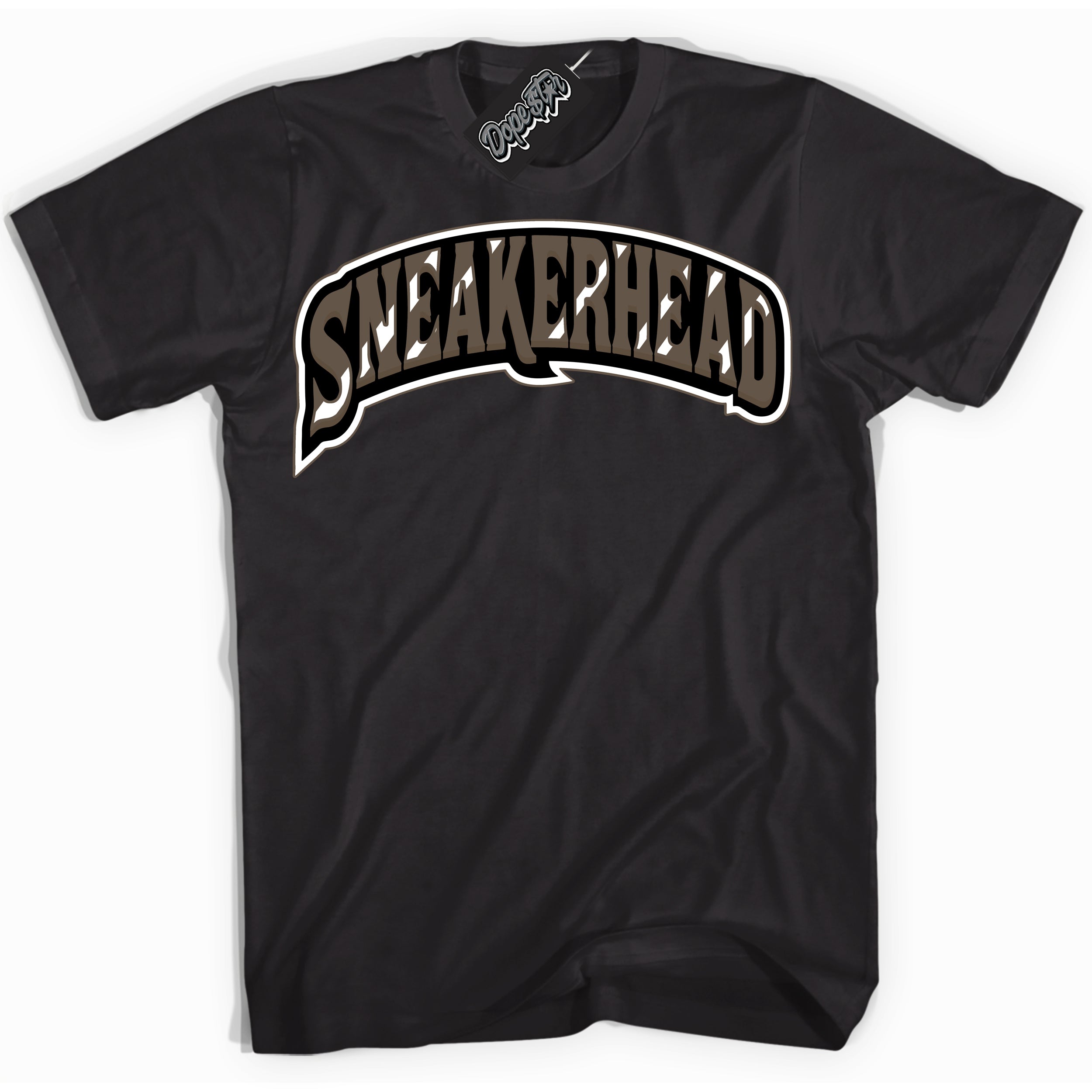 Cool Black Shirt with “Sneakerhead” design that perfectly matches the Mocha Palomino 1s Jordans.