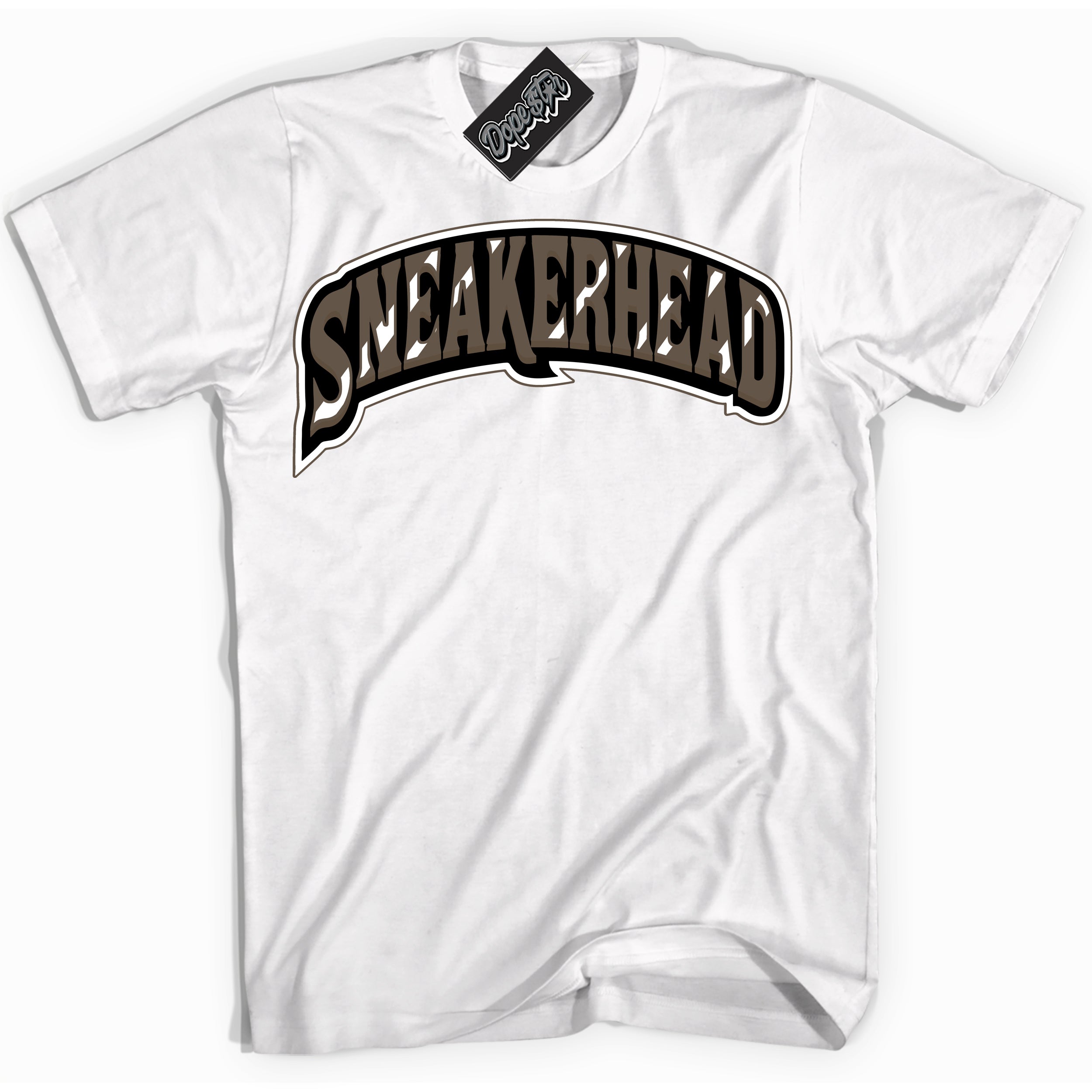 Cool White Shirt with “Sneakerhead” design that perfectly matches the Mocha Palomino 1s Jordans.