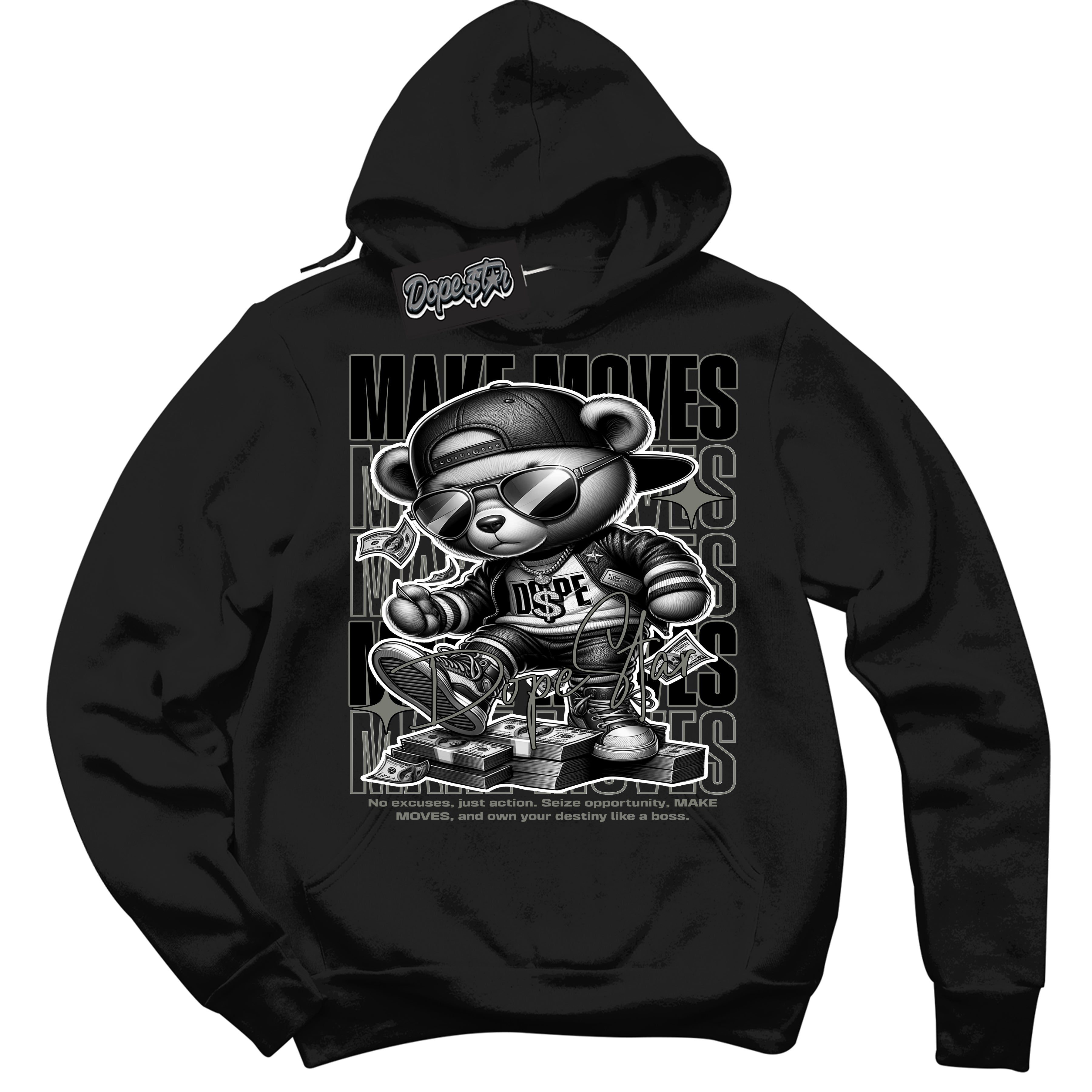 Cool Black Hoodie with “ Makin Moves ”  design that Perfectly Matches Shadow 1s Sneakers.