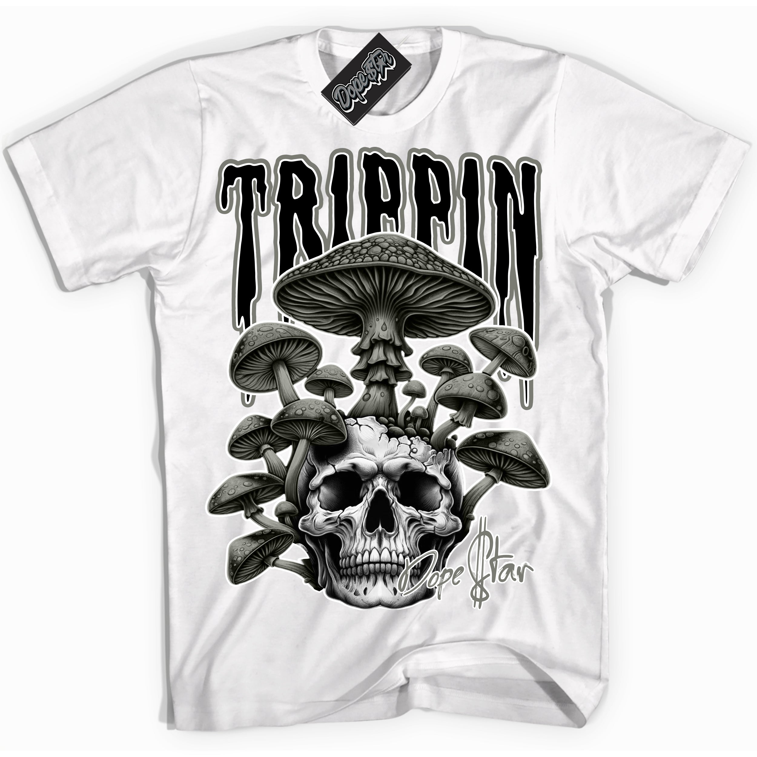 Cool White Shirt with “Trippin” design that perfectly matches the OG Shadow 1s Sneakers.