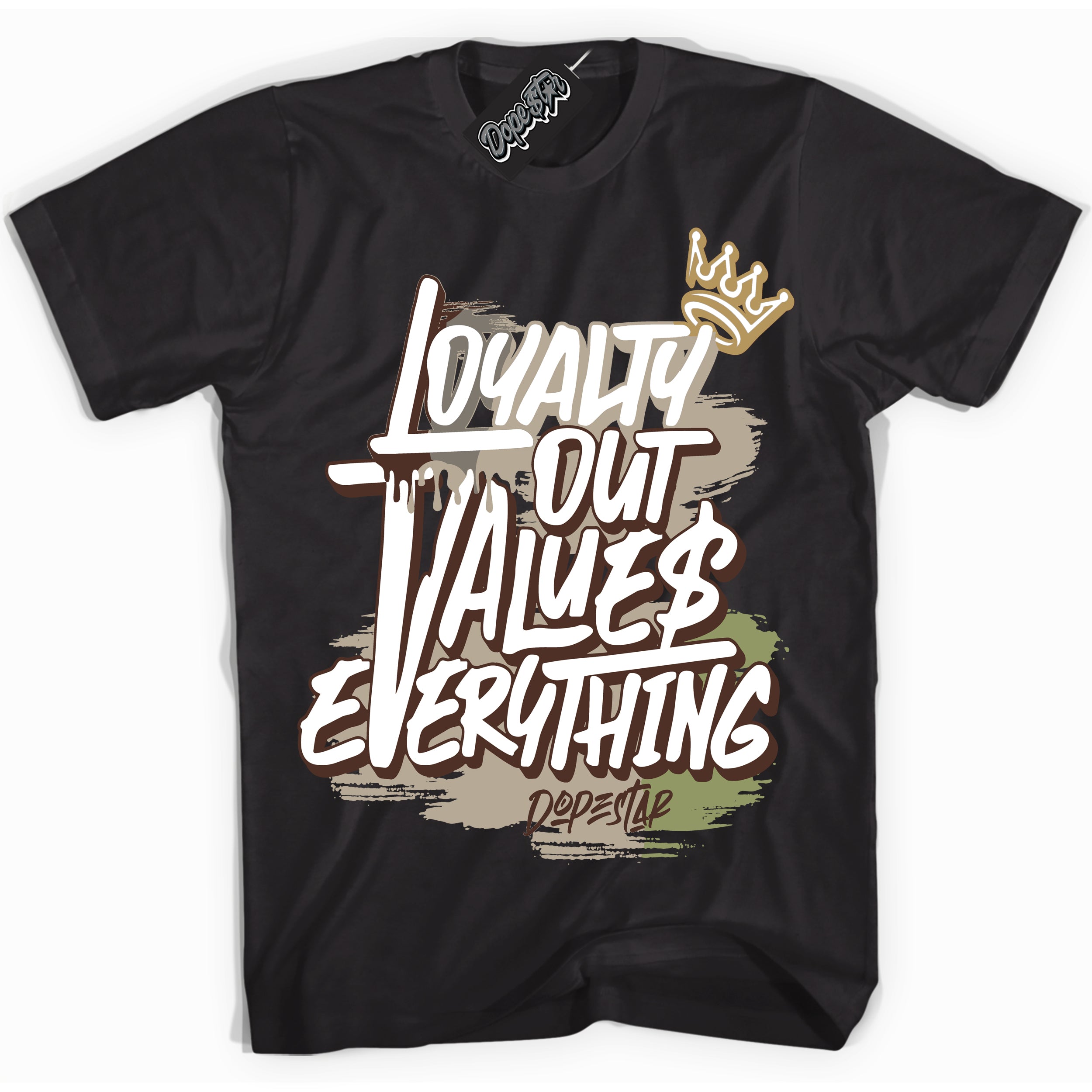 Cool Black Shirt with “ Loyalty Out Values Everything” design that perfectly matches Zion Williamson Voodoo 1s Sneakers.