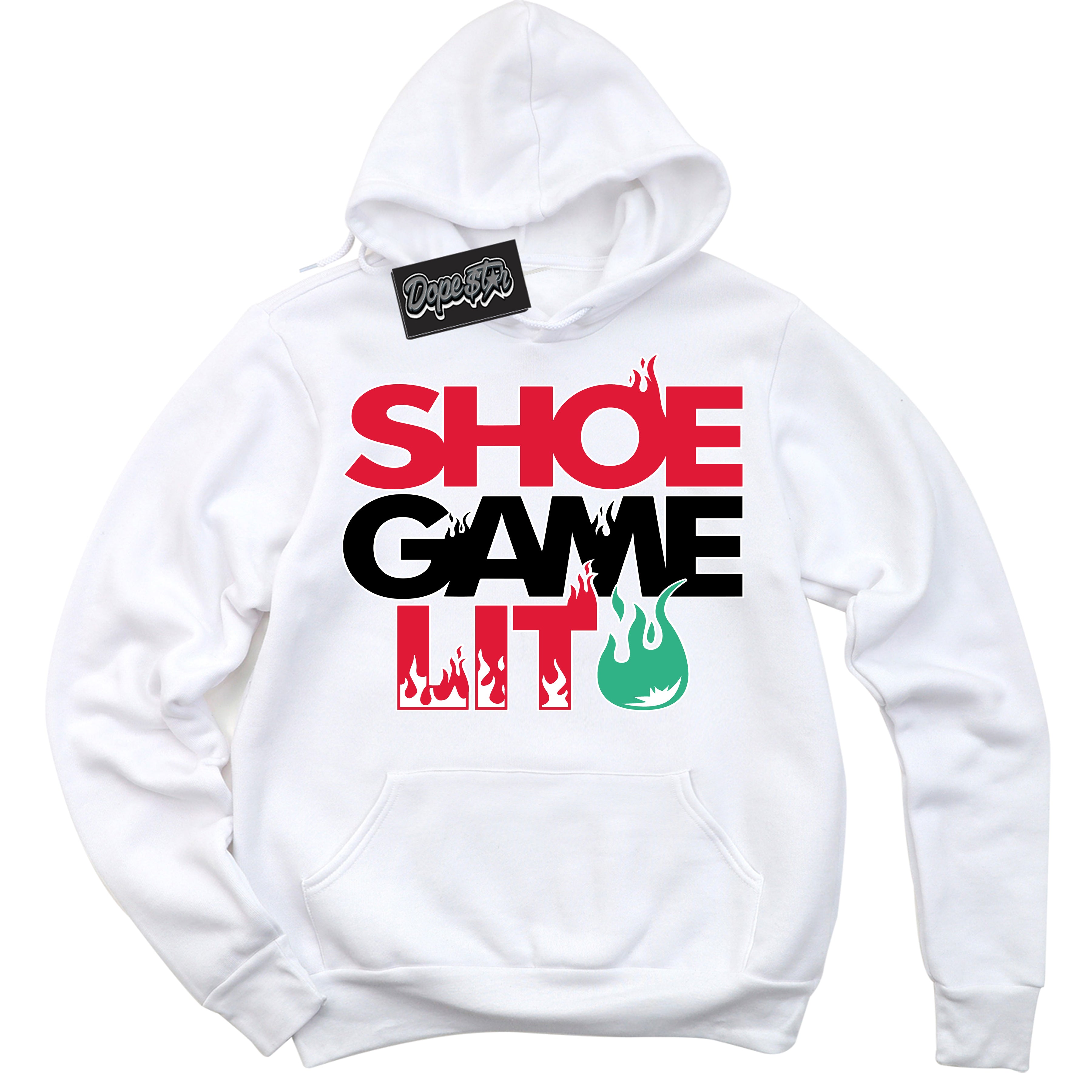 Cool White Hoodie with “ Shoe Game Lit '' design that Perfectly Matches  Quai 54 1s Sneakers.