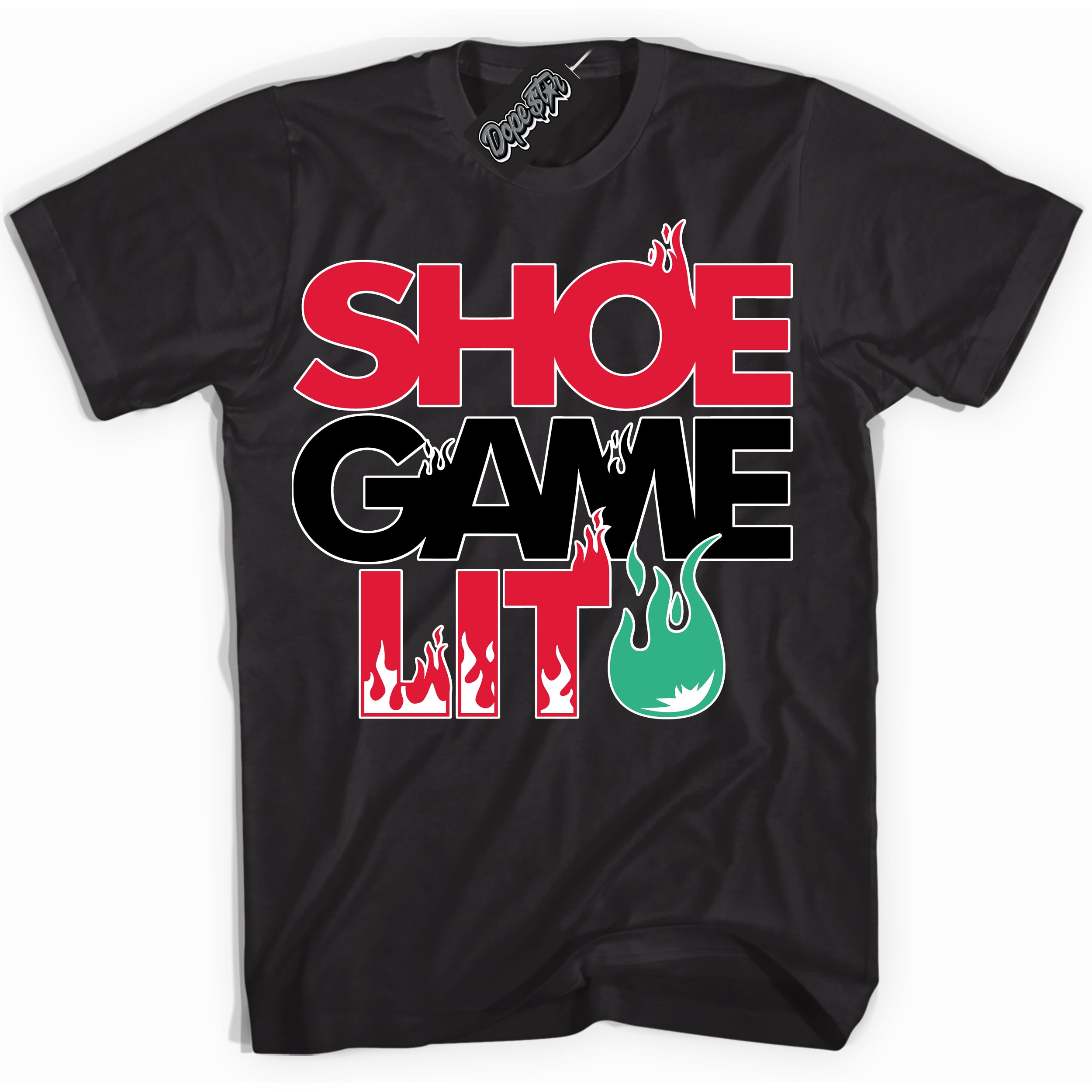 Cool Black Shirt with “ Shoe Game Lit ” design that perfectly matches Quai 54 1s Sneakers.