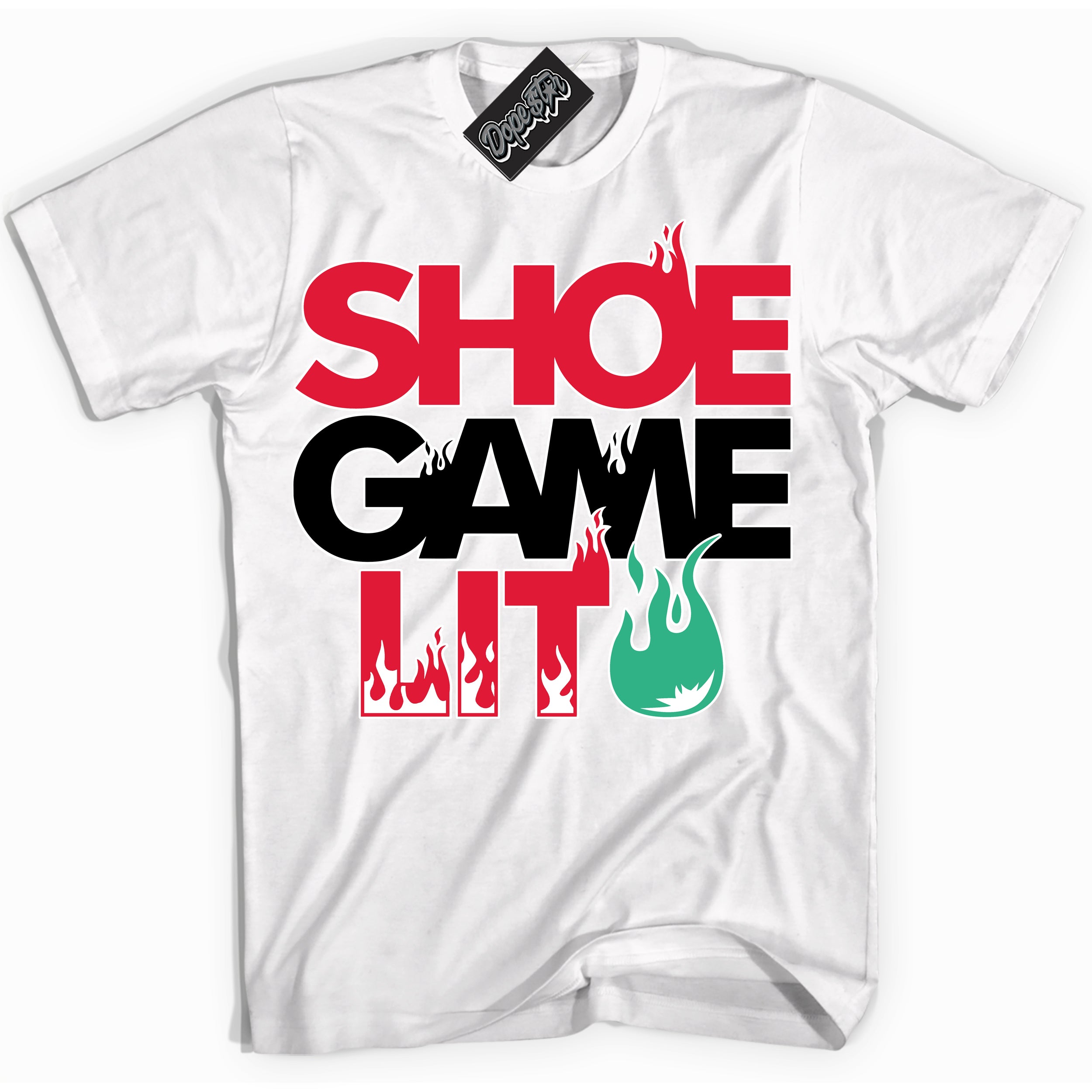 Cool White Shirt with “ Shoe Game Lit ” design that perfectly matches  Quai 54 1s Sneakers.