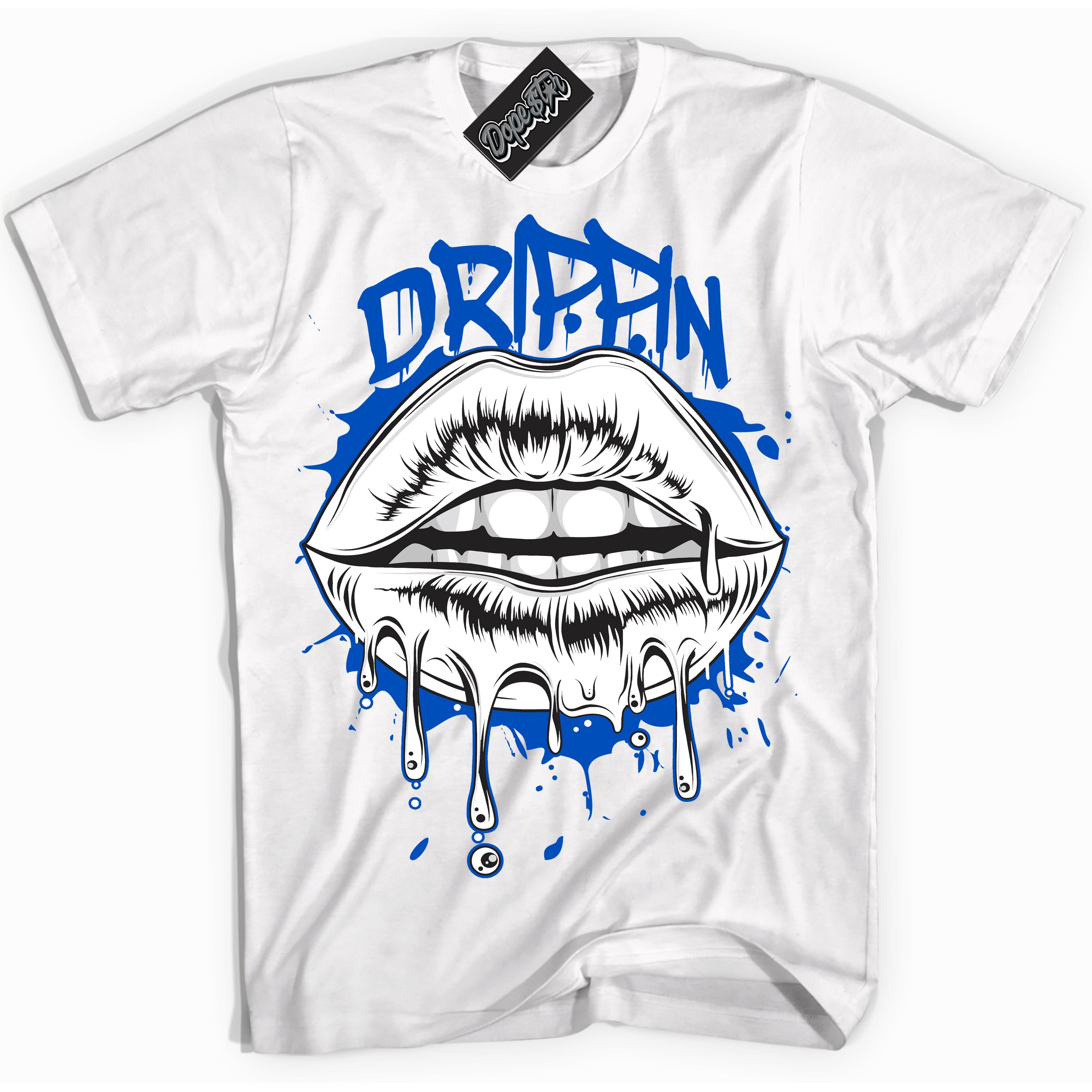 Cool White Shirt with “ Drippin” design that perfectly matches Quai 54 1s Sneakers.