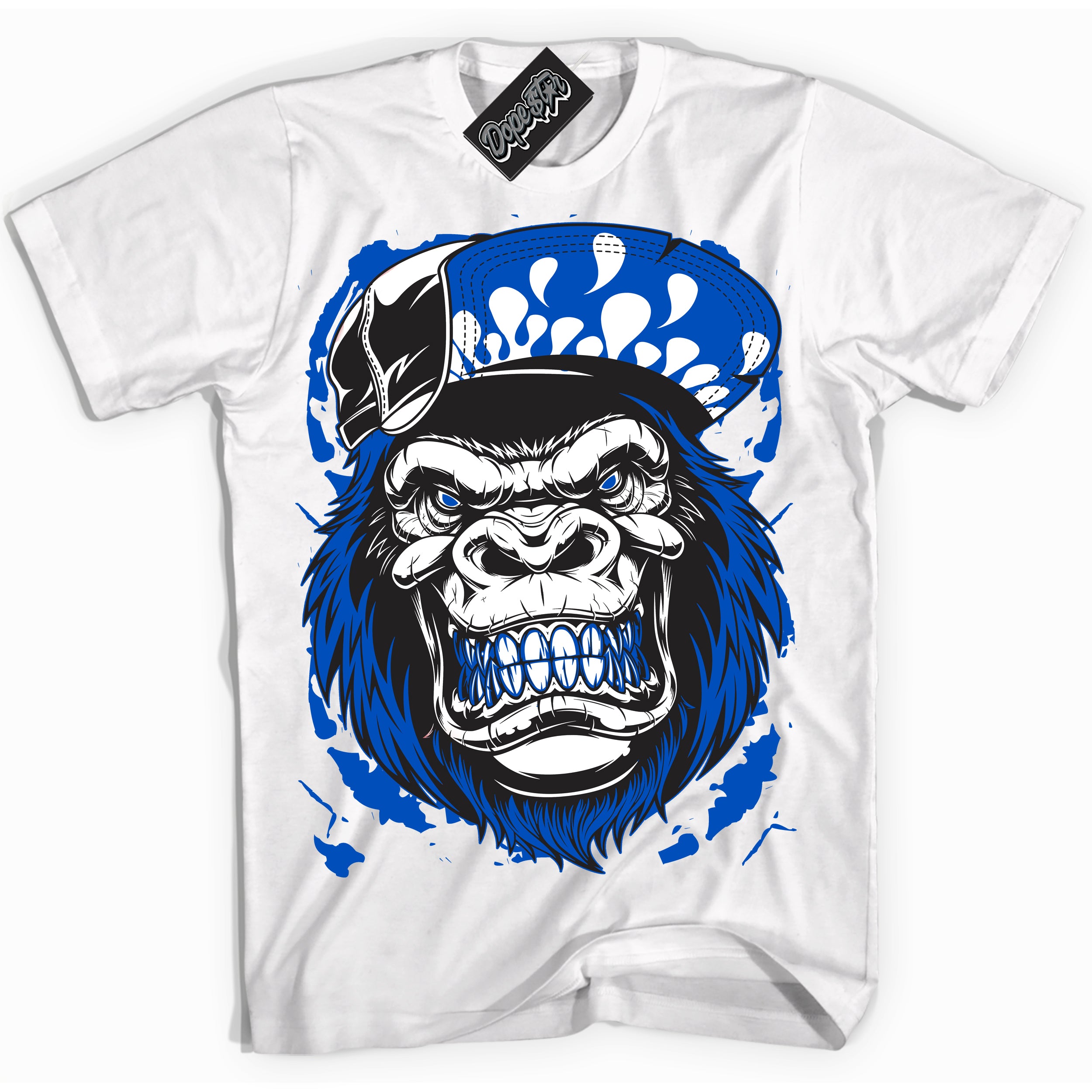 Cool White Shirt with “ Gorilla Beast” design that perfectly matches Quai 54 1s Sneakers.