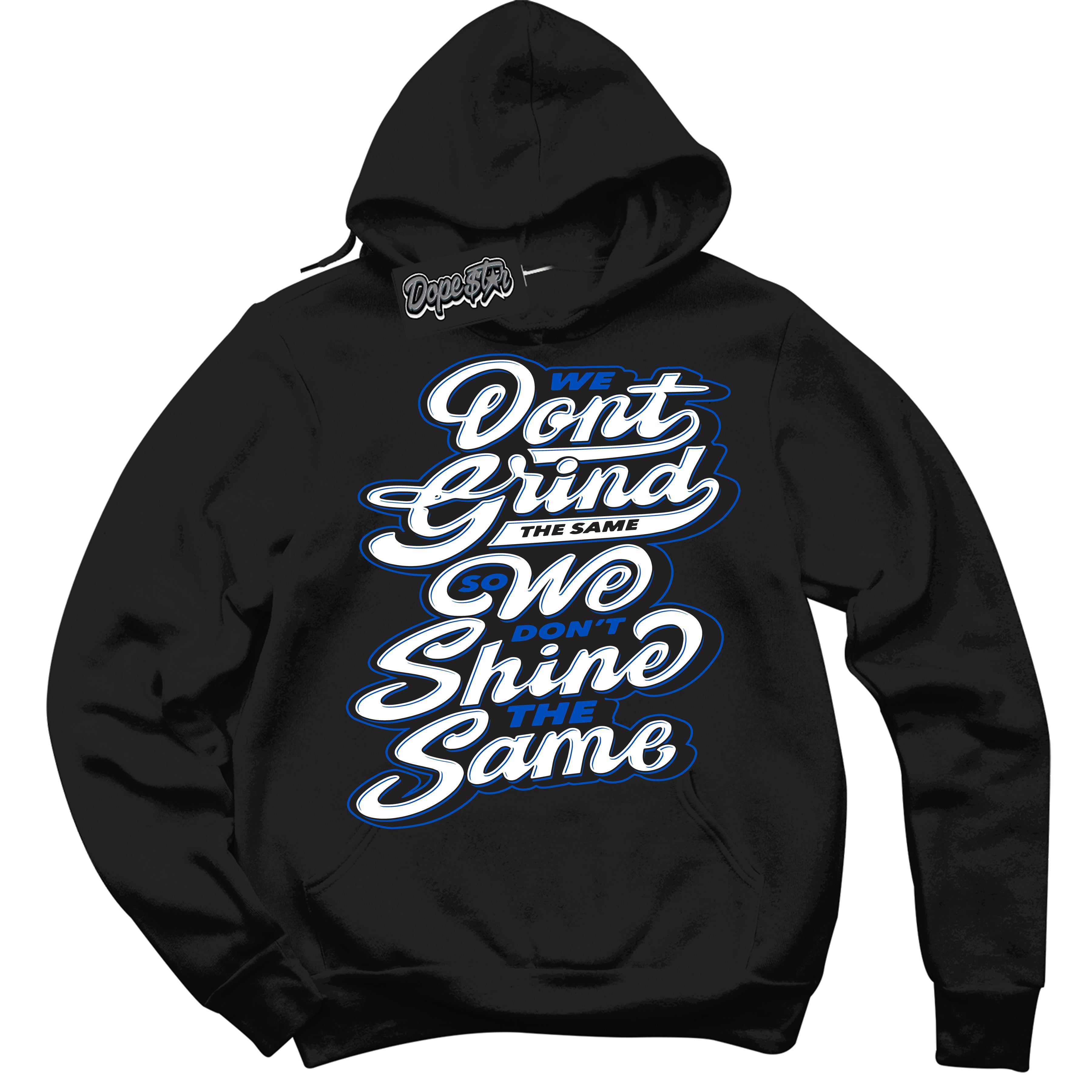 Cool Black Hoodie with “ Grind Shine ”  design that Perfectly Matches Quai 54 1s Sneakers.