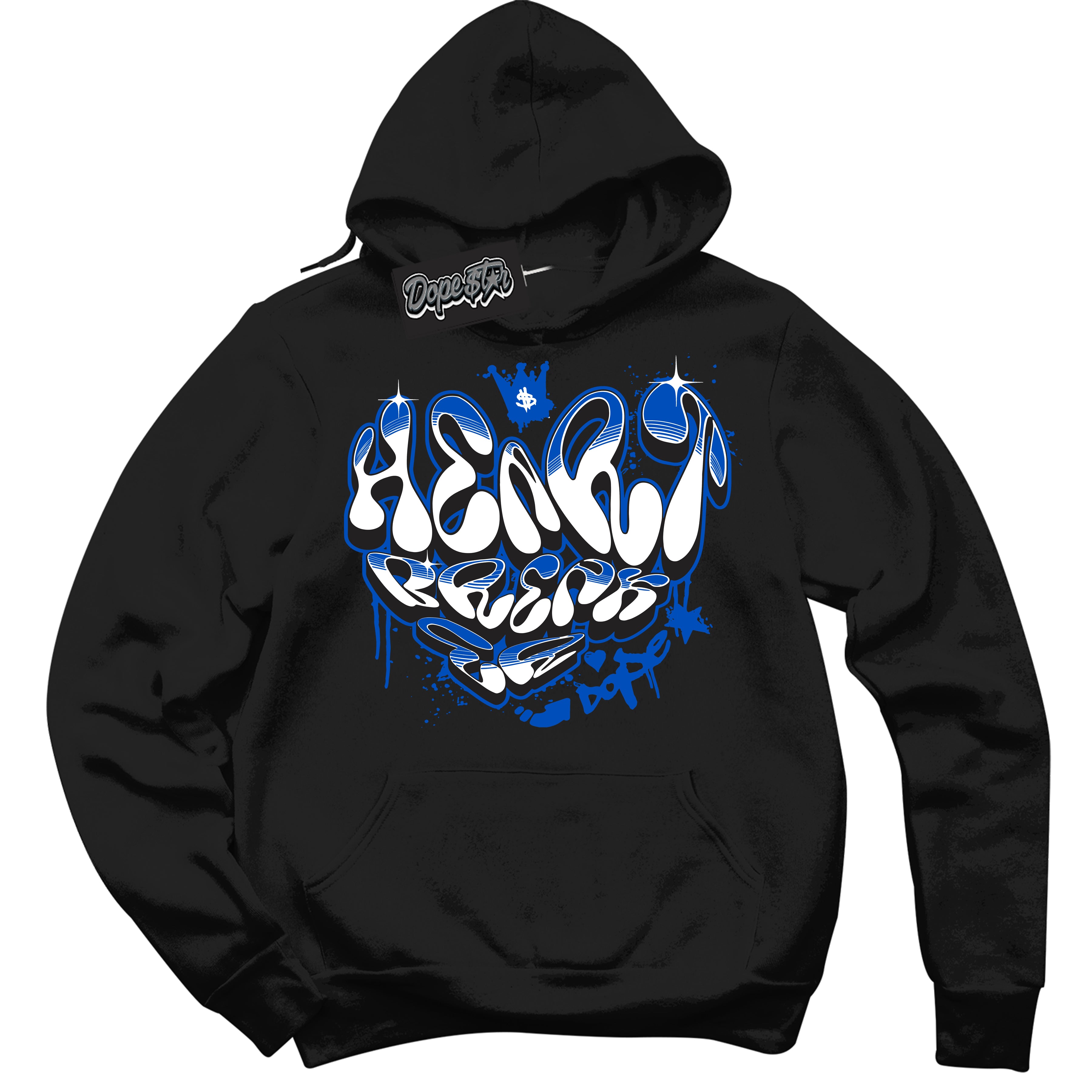 Cool Black Hoodie with “ Heartbreaker Graffiti ”  design that Perfectly Matches Quai 54 1s Sneakers.