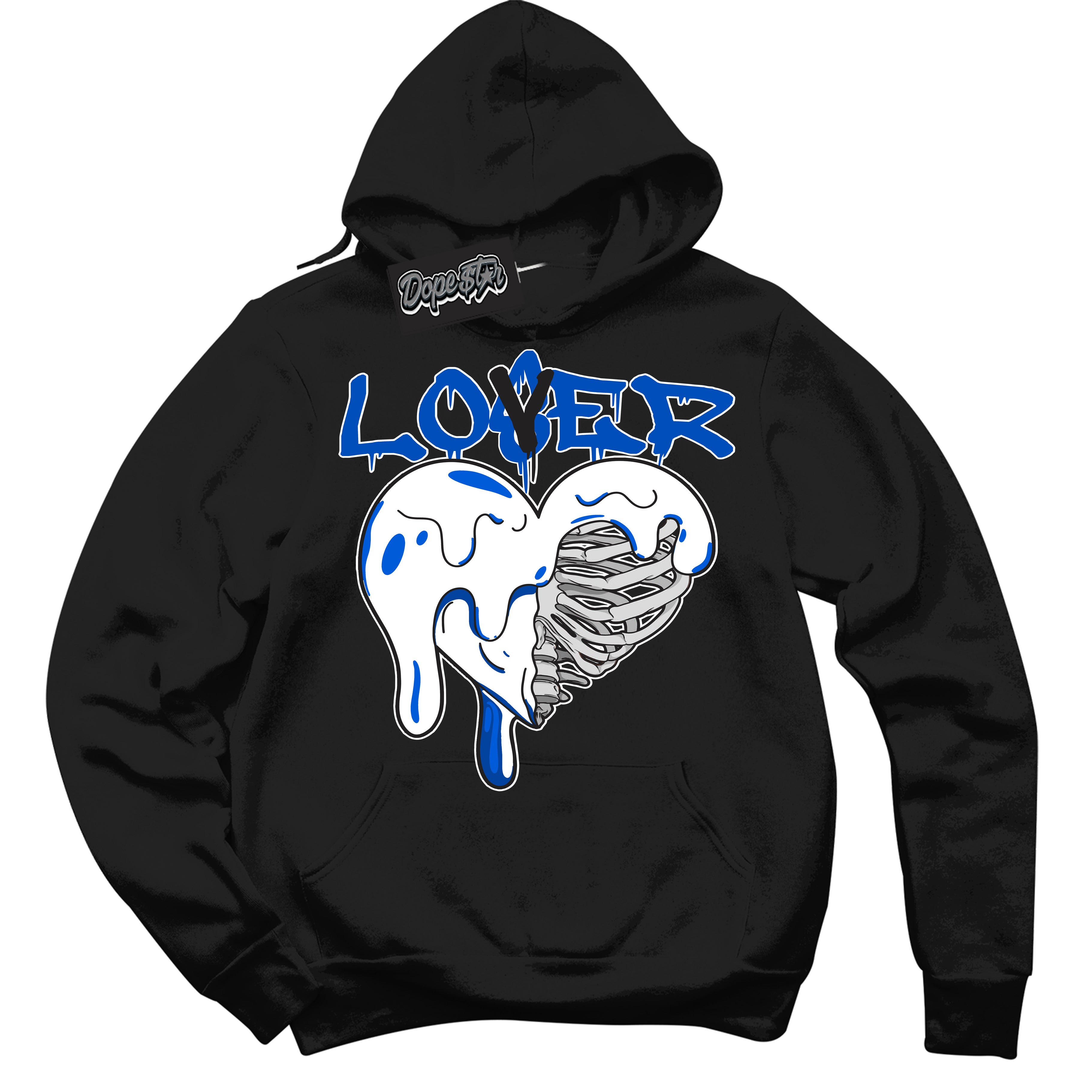 Cool Black Hoodie with “ Lover Loser ”  design that Perfectly Matches Quai 54 1s Sneakers.