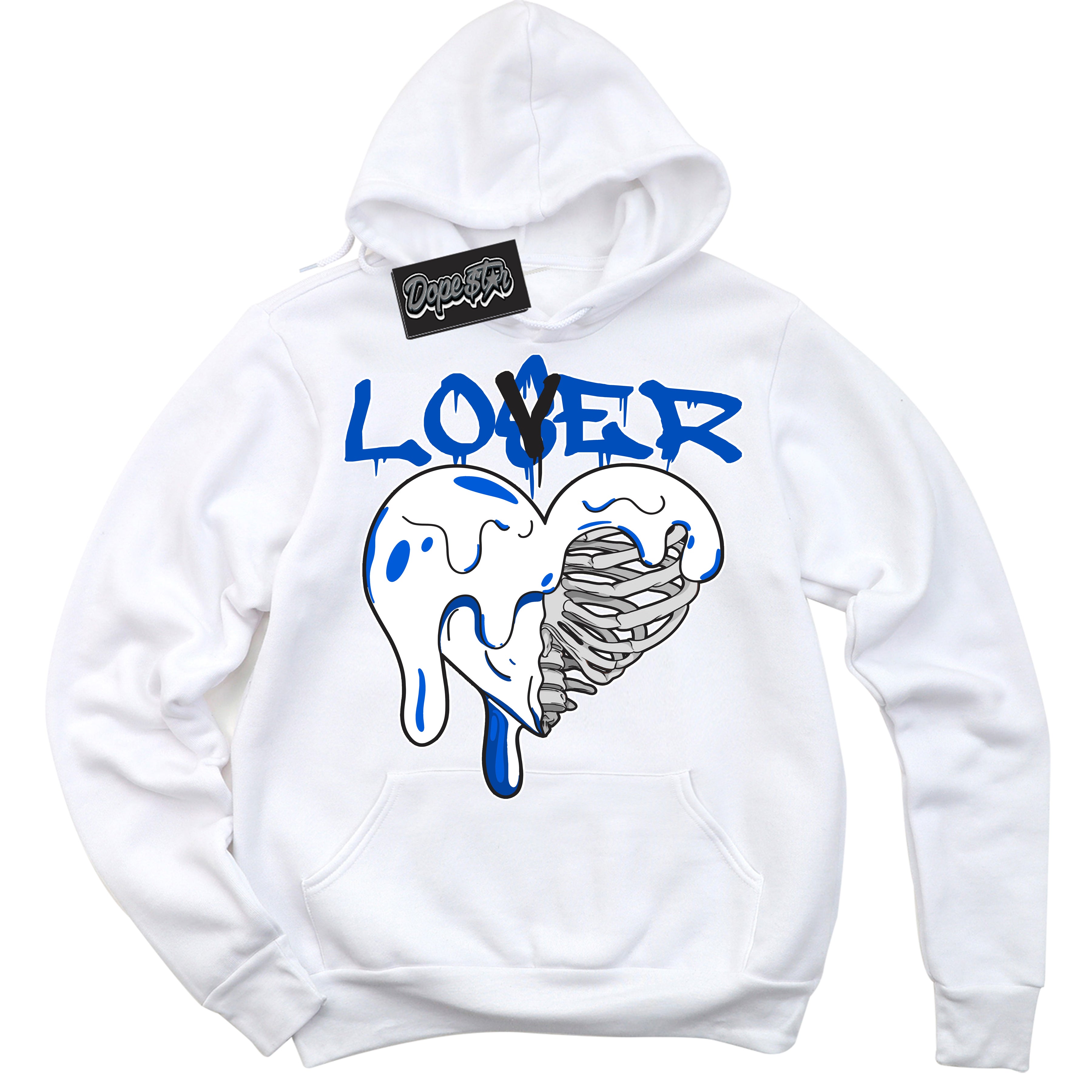 Cool White Hoodie with “ Lover Loser ”  design that Perfectly Matches Quai 54 1s Sneakers.