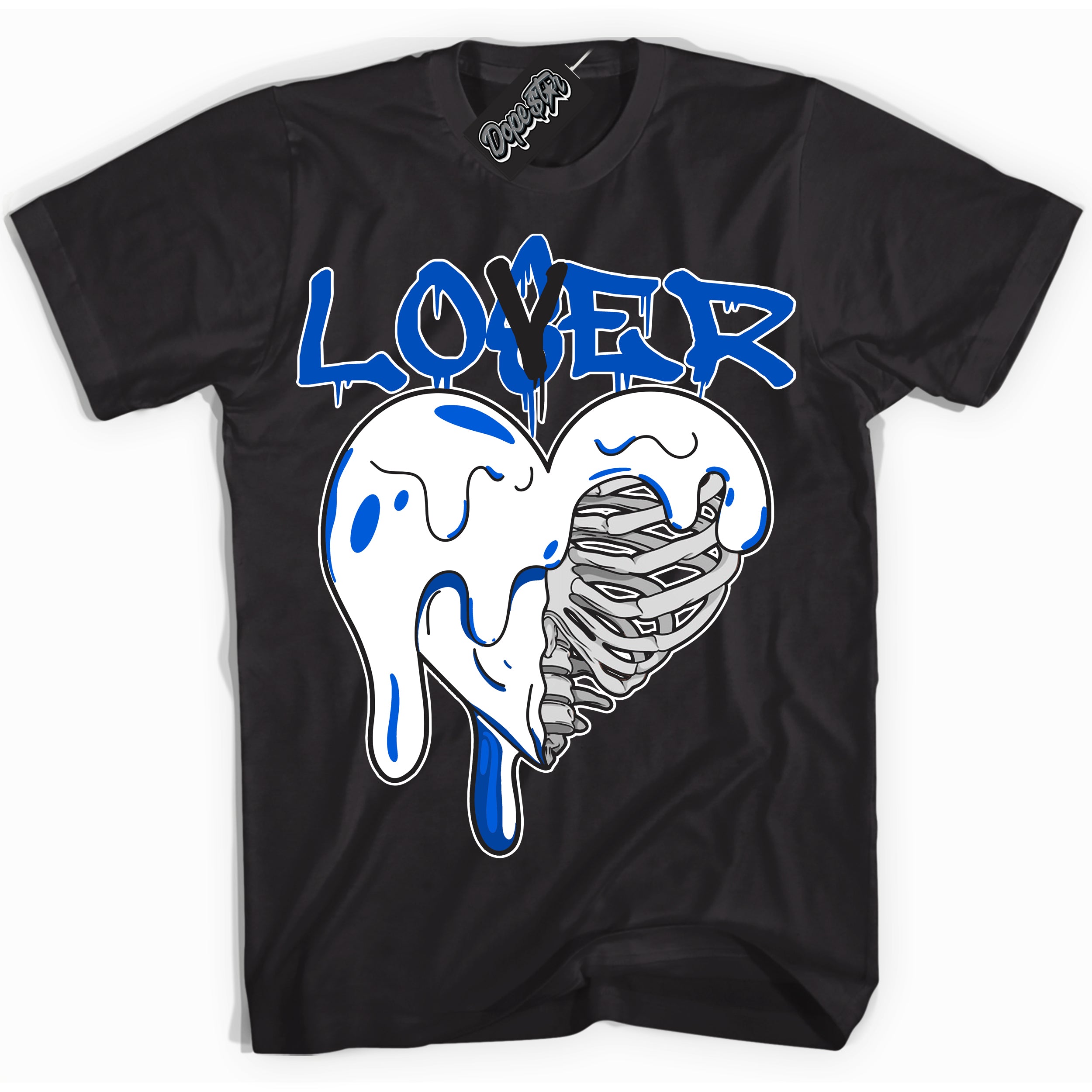 Cool Black Shirt with “ Lover Loser” design that perfectly matches Quai 54 1s Sneakers.