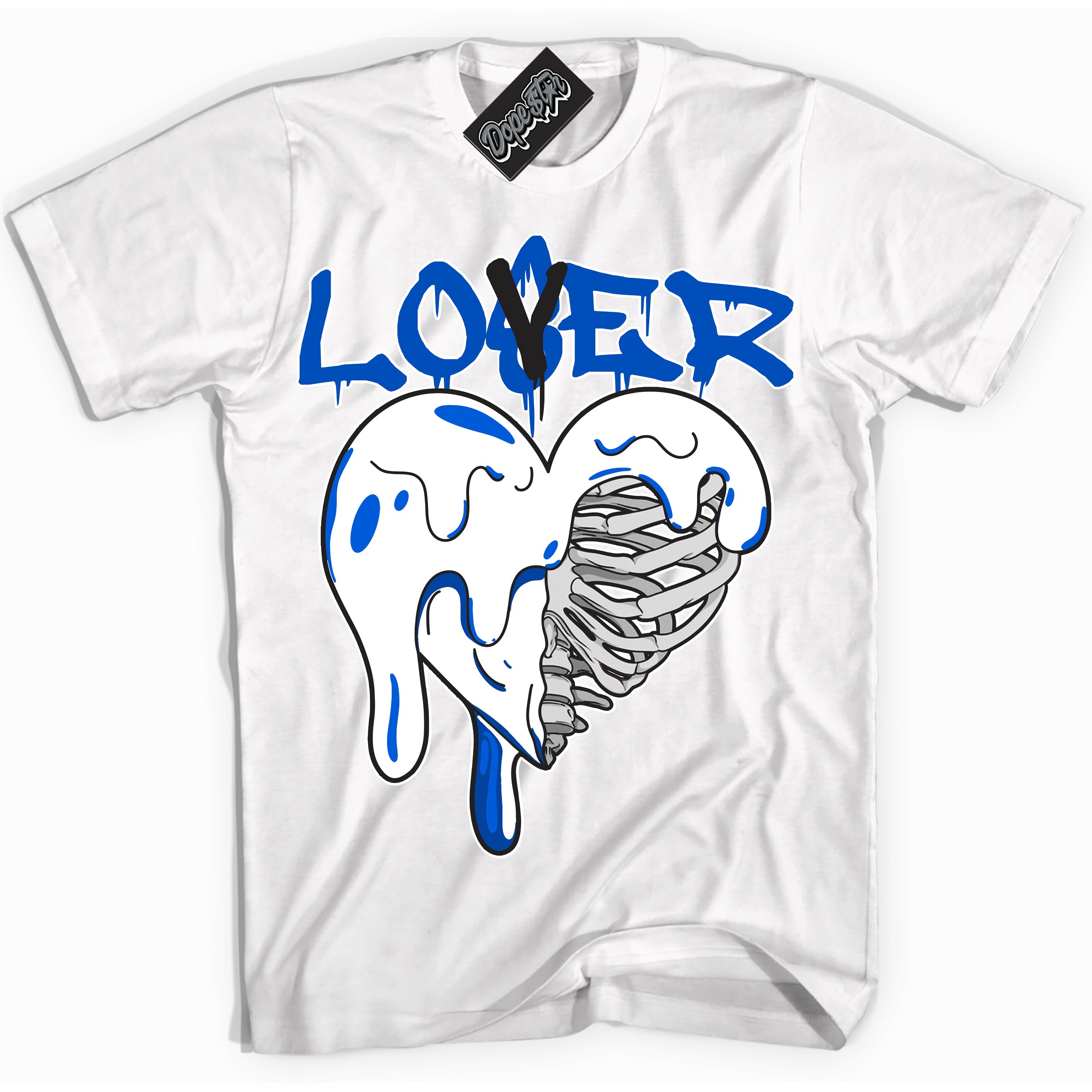 Cool White Shirt with “ Lover Loser” design that perfectly matches Quai 54 1s Sneakers.