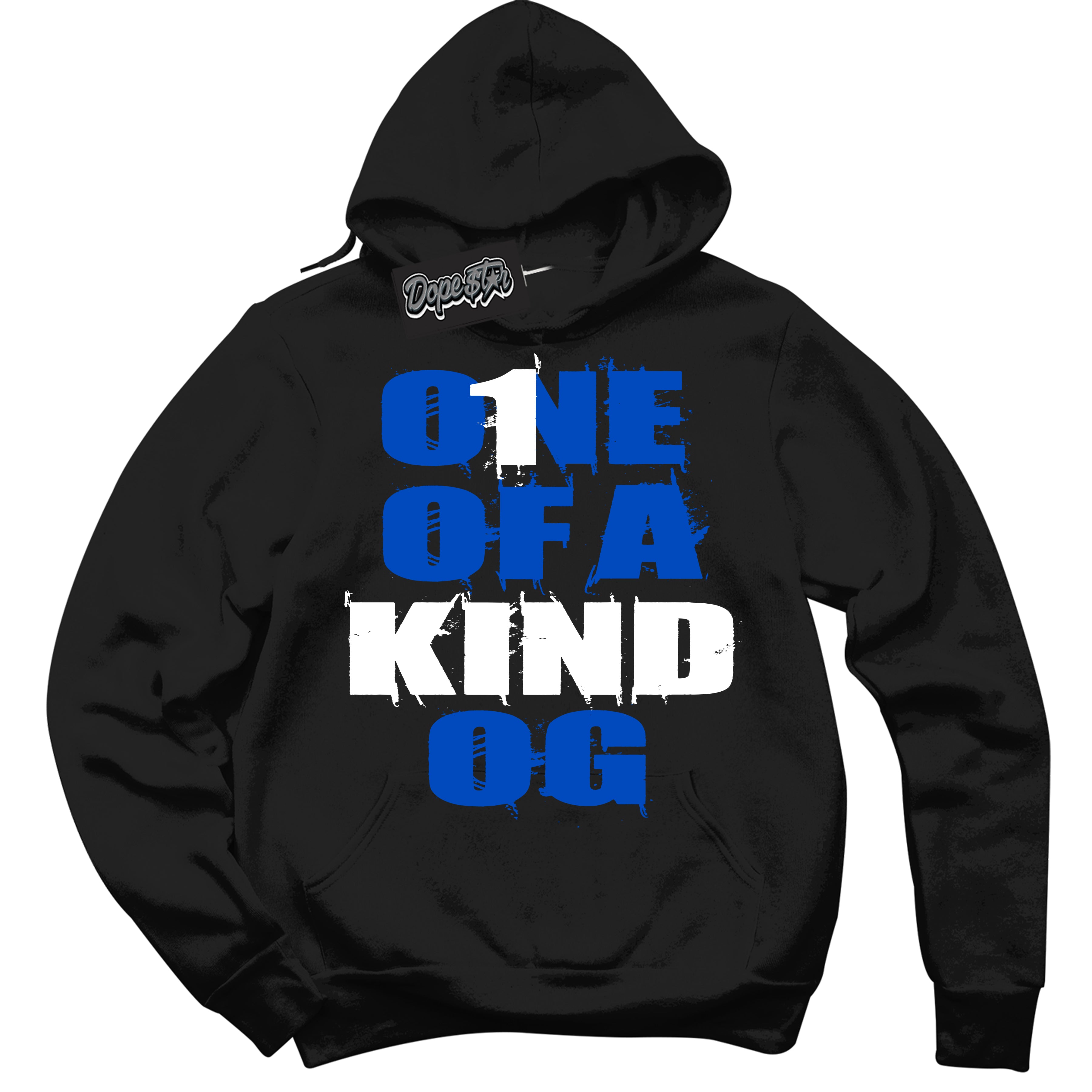 Cool Black Hoodie with “ One Of A Kind ”  design that Perfectly Matches Quai 54 1s Sneakers.